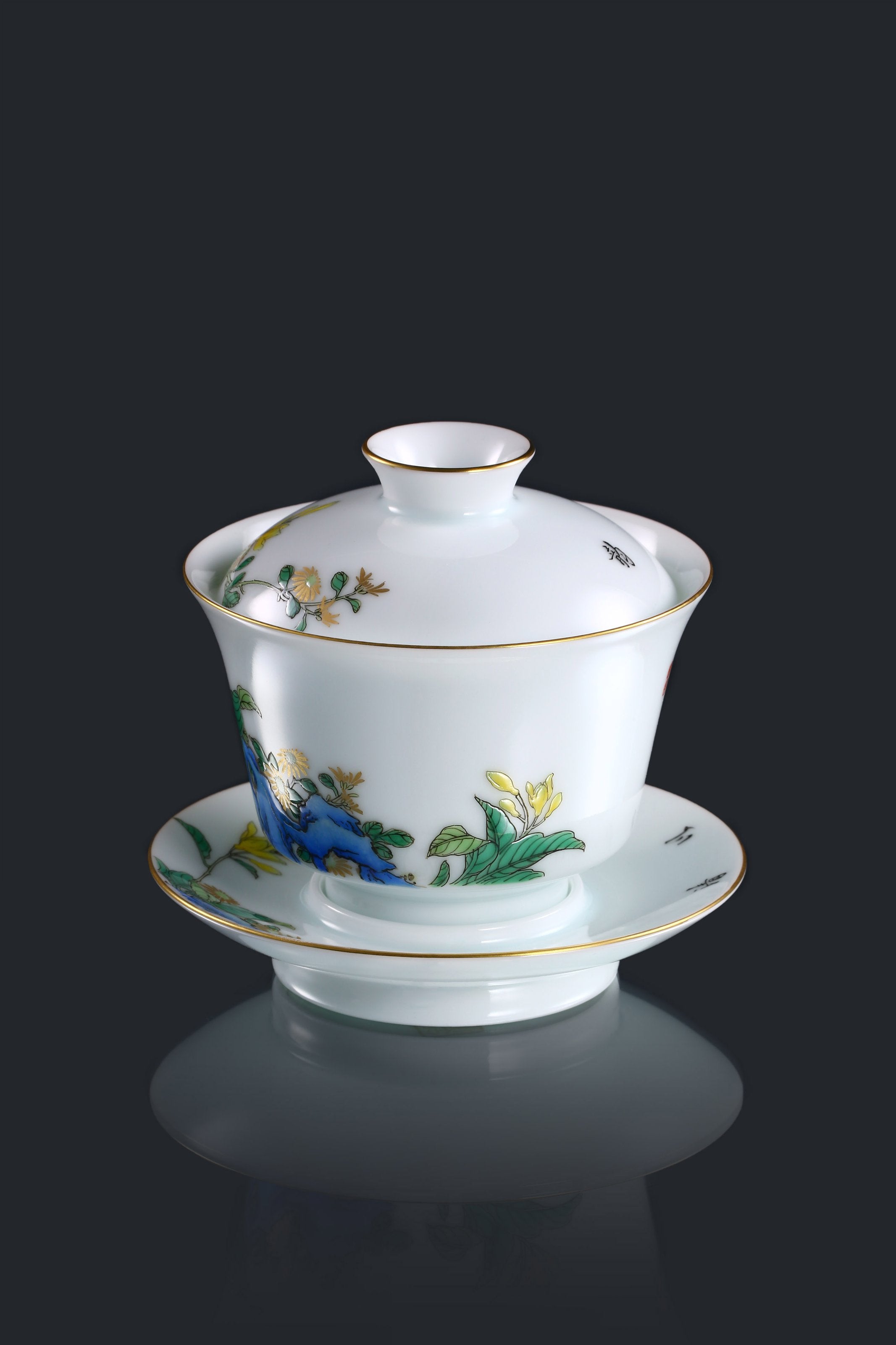 玉簪花盖碗/茗杯