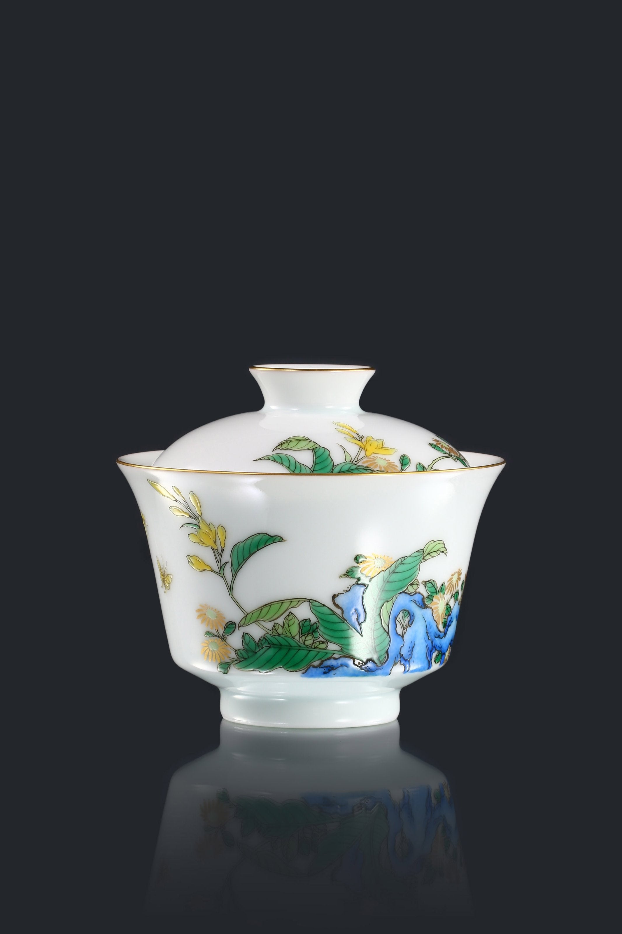 玉簪花盖碗/茗杯