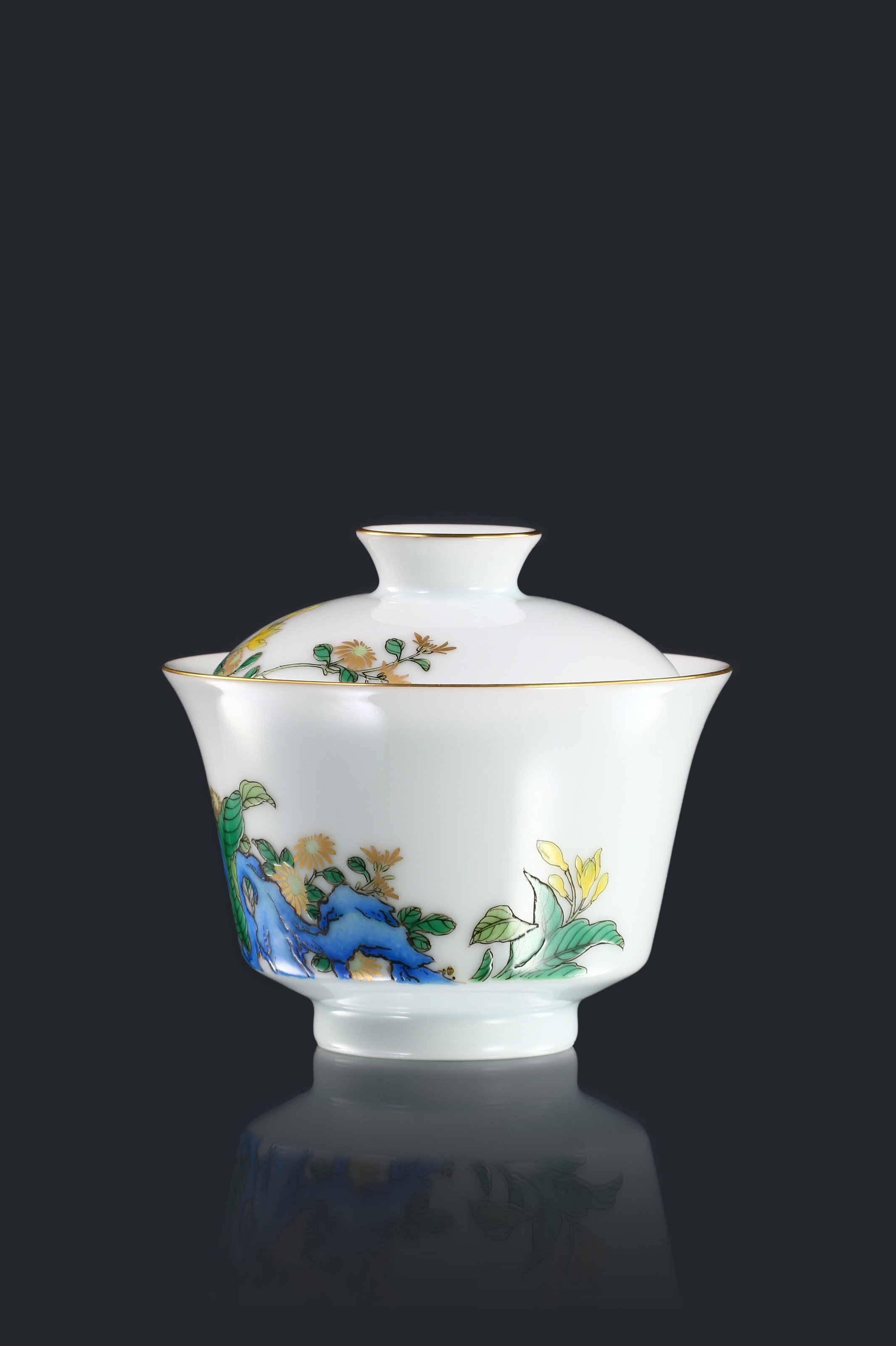 玉簪花盖碗/茗杯