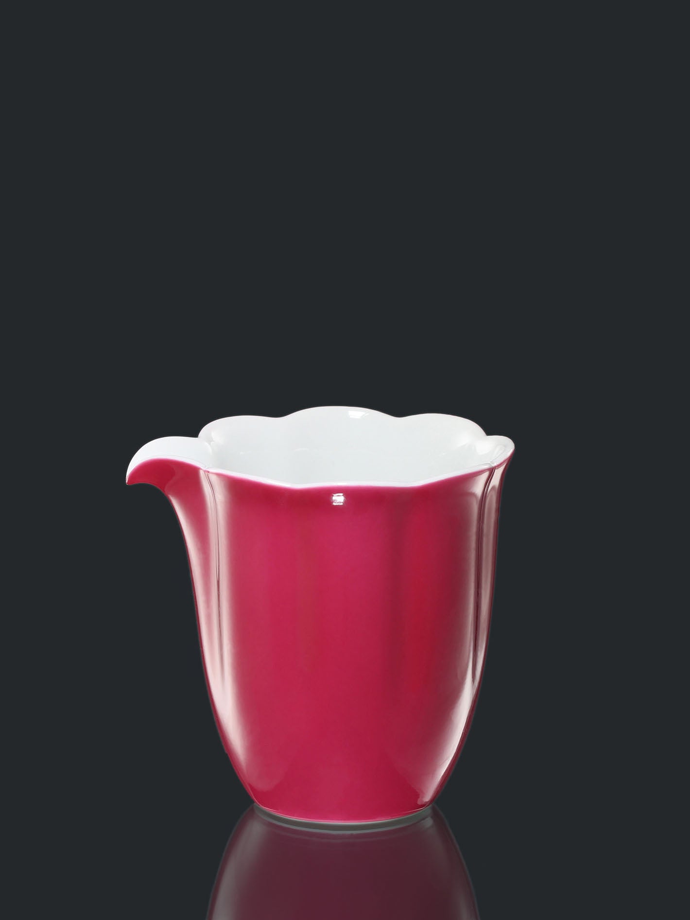 脂染胭红/胭脂留醉 葵瓣匀杯