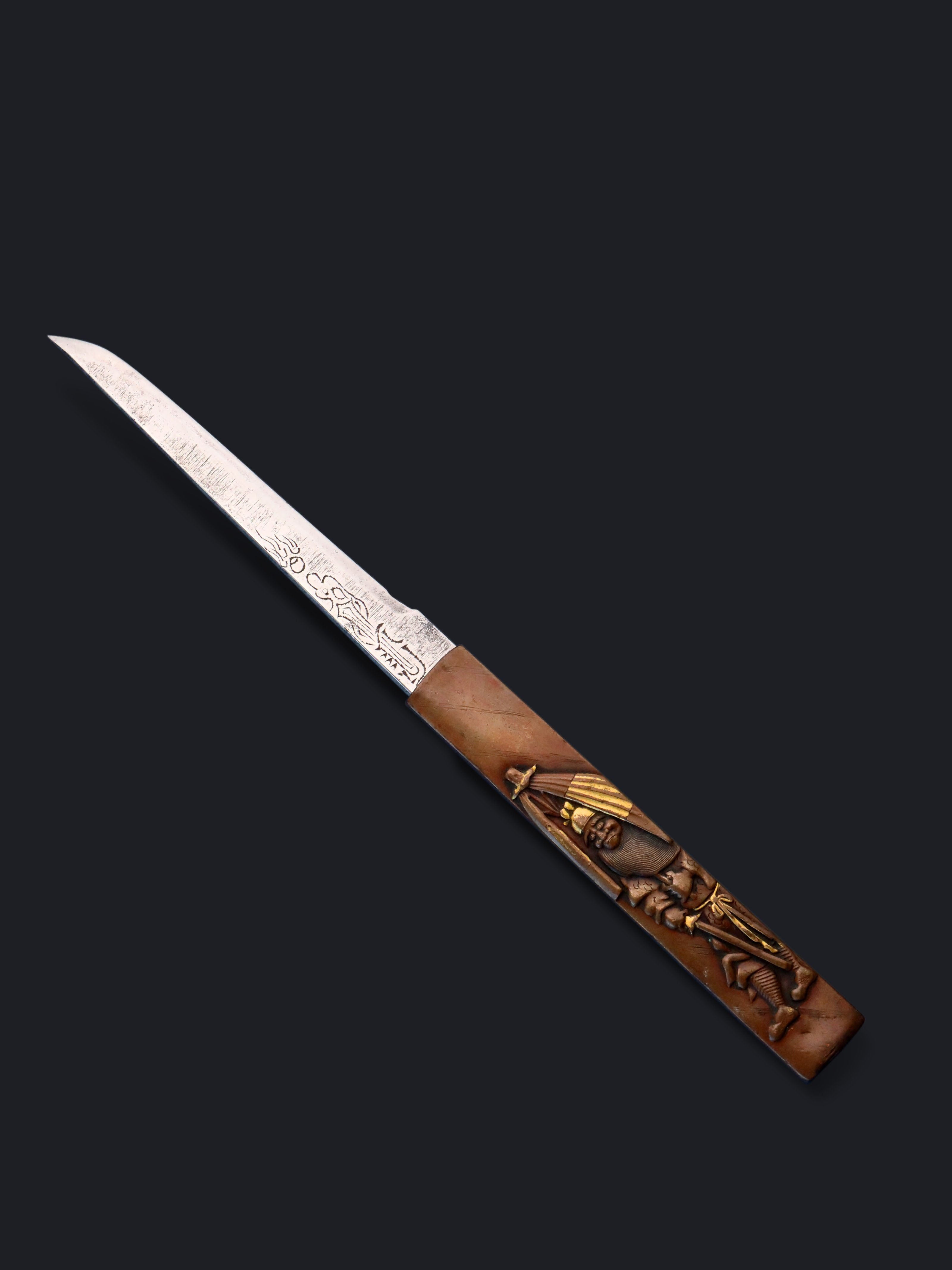 日本江戶時期鐘馗圖小刀