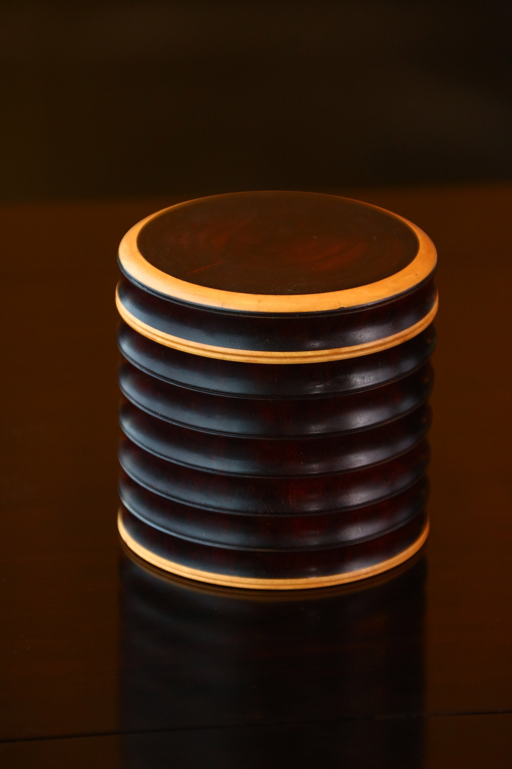 小叶紫檀/黄杨竹节 茶叶罐