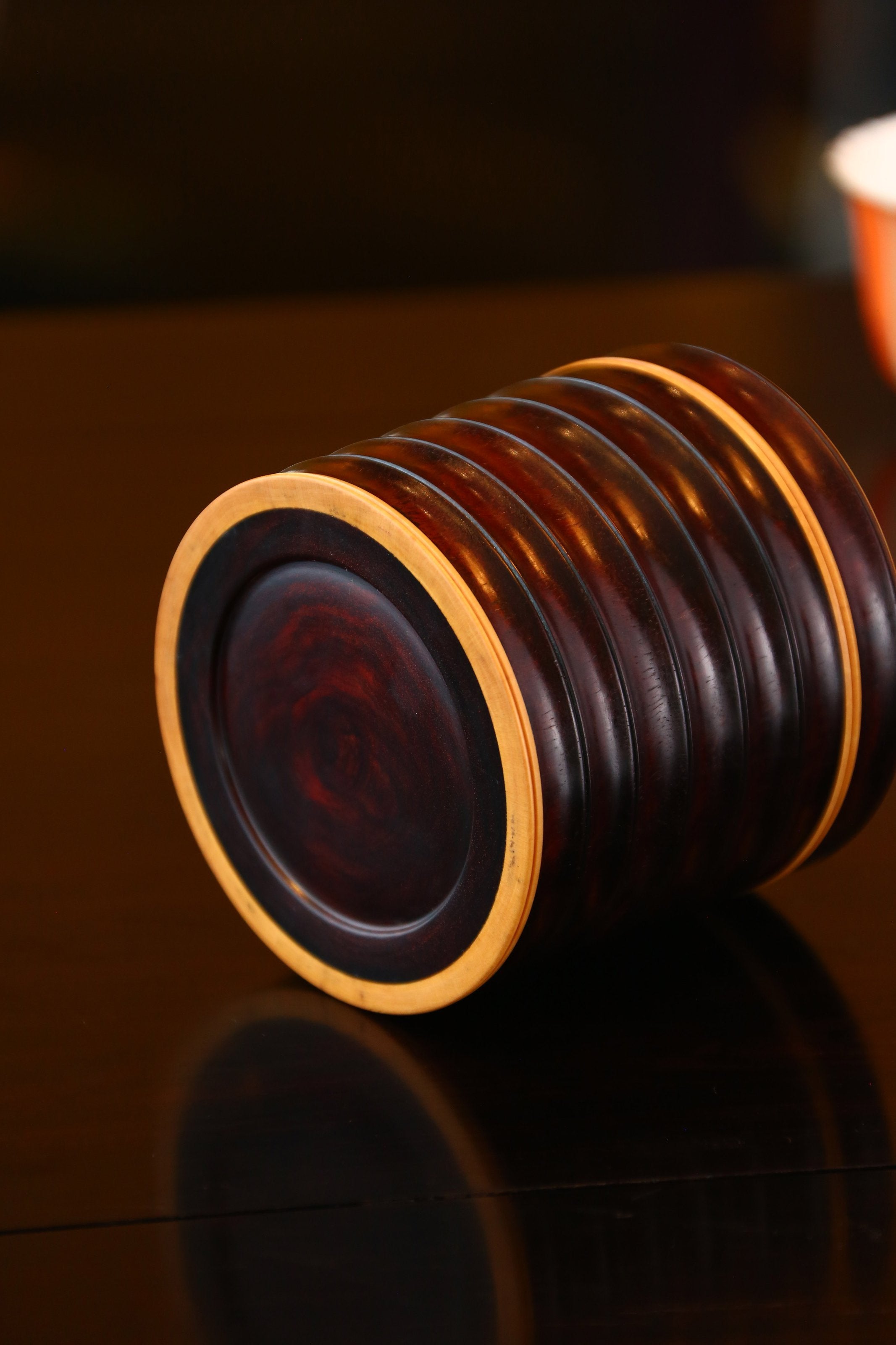 小叶紫檀/黄杨竹节 茶叶罐