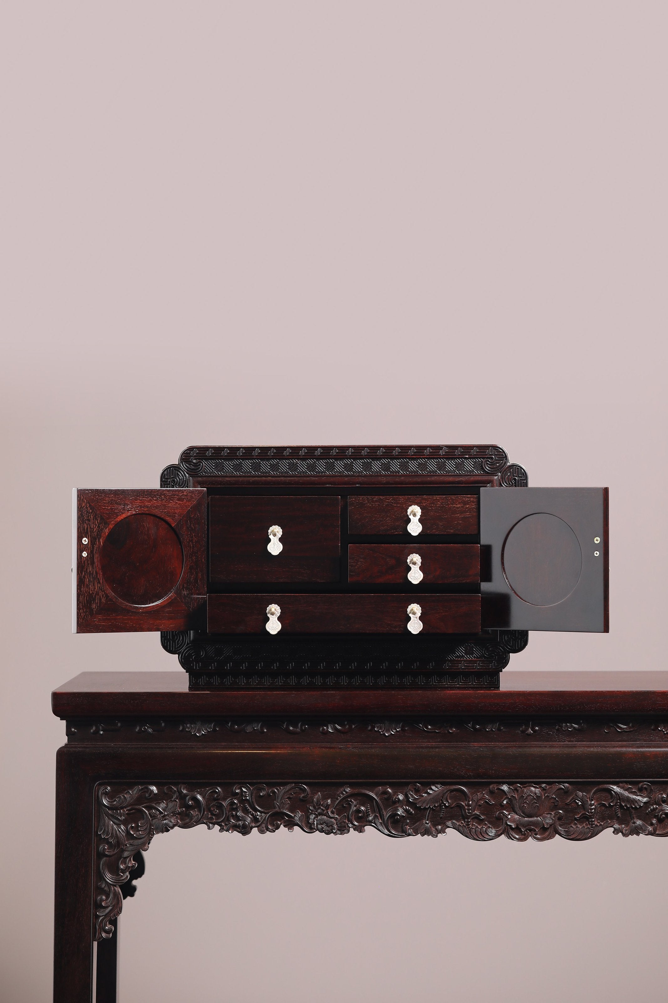 鑲玉五福臨門寶箱