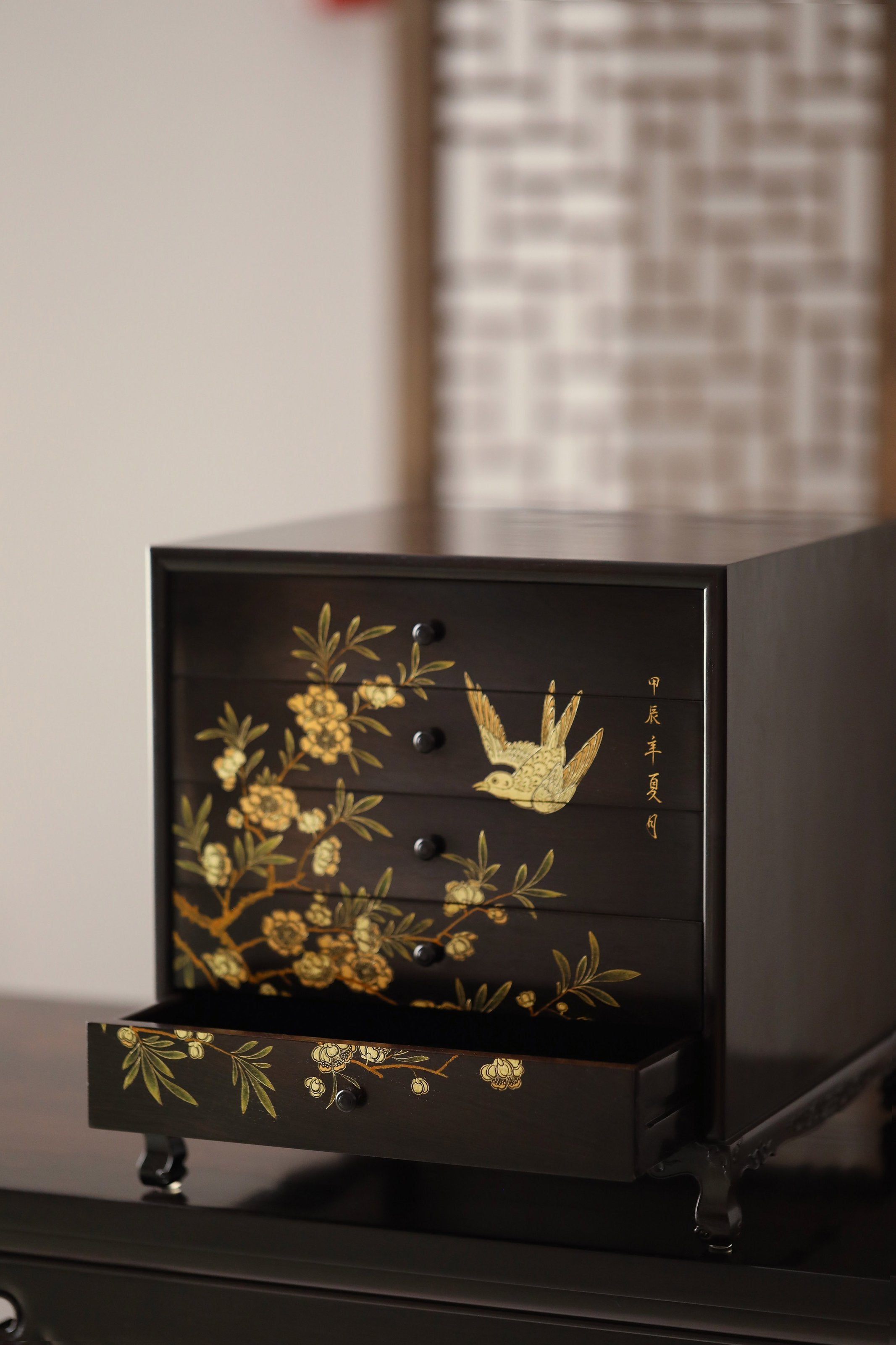 堆金喜上眉梢/富贵吉祥案上五斗茶边柜