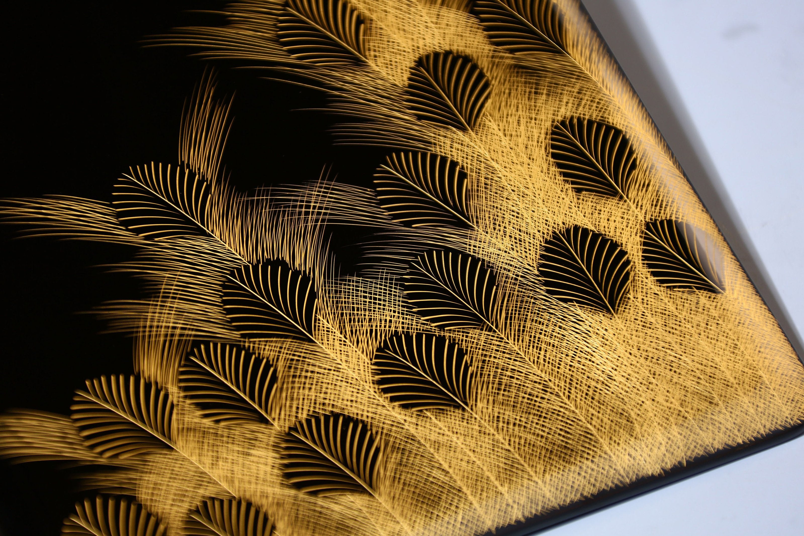 日本大漆沈金师光石作文房盒