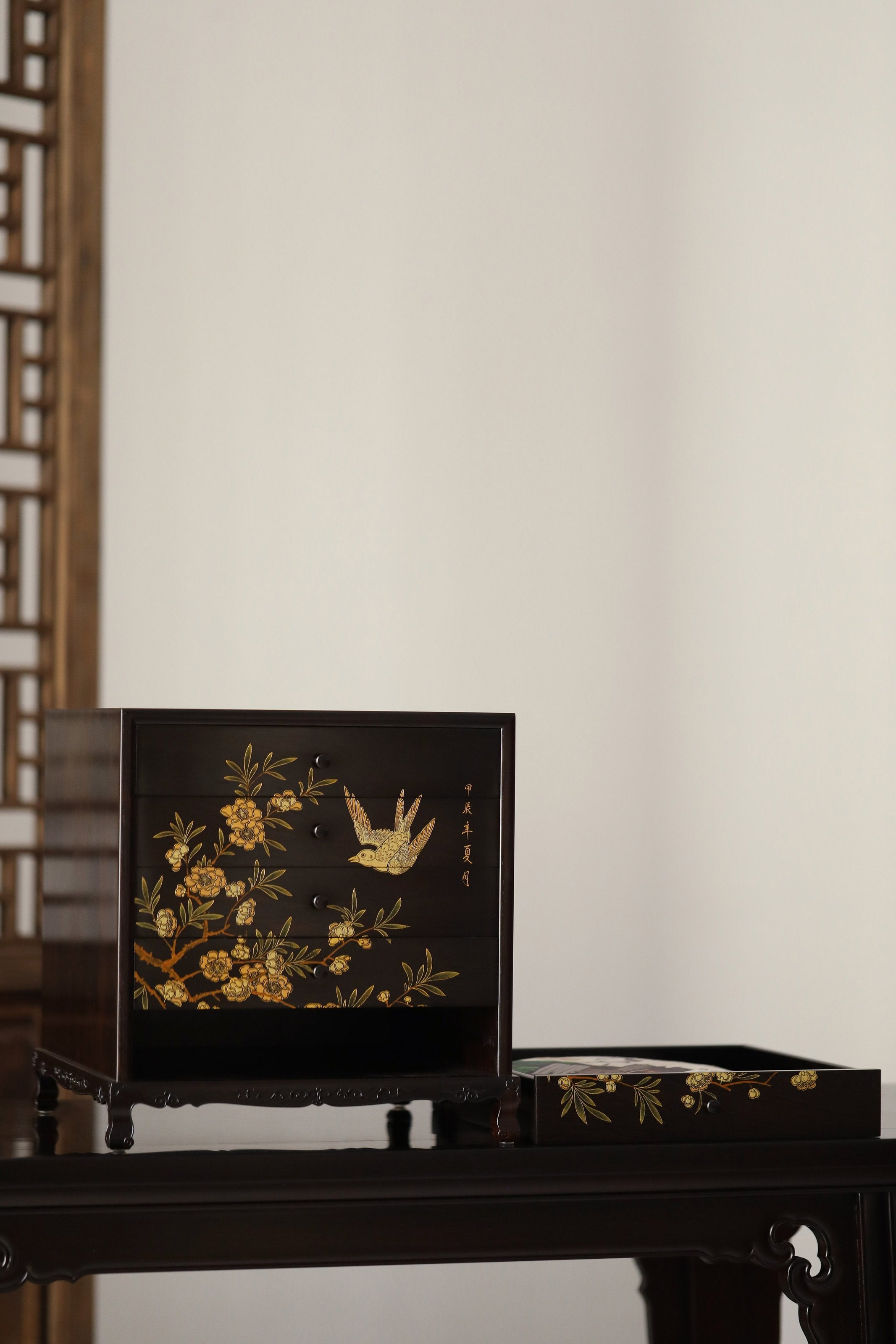 堆金喜上眉梢/富贵吉祥案上五斗茶边柜