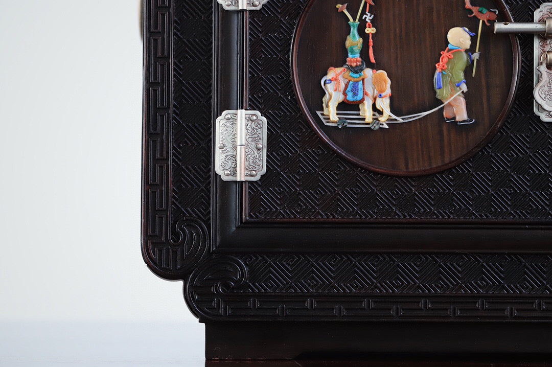 大红酸枝百宝嵌箱