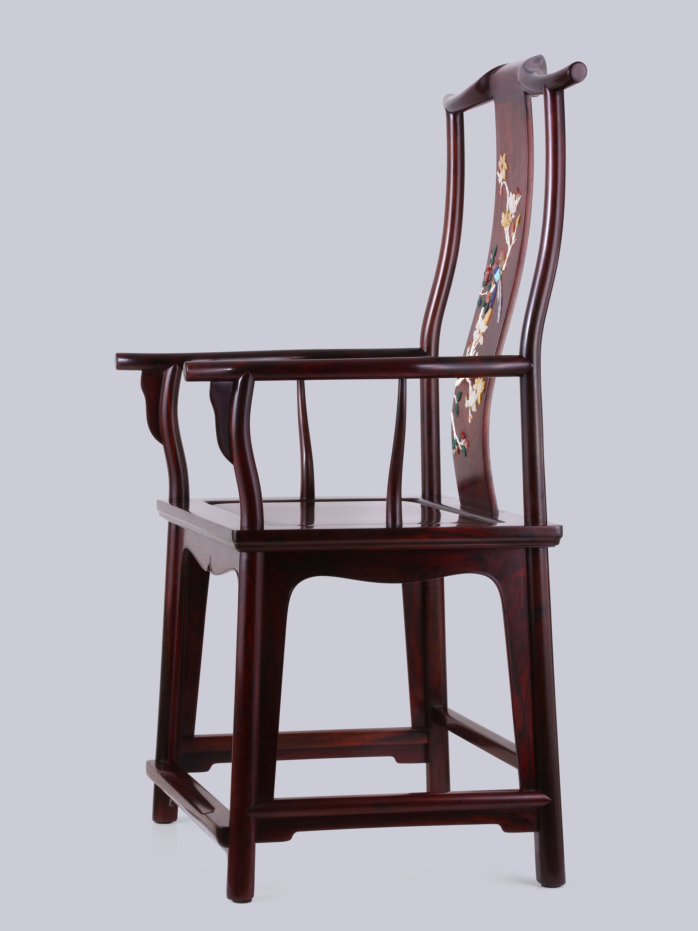 Inlaid Four-Out-of-the-Head Official Hat Chair