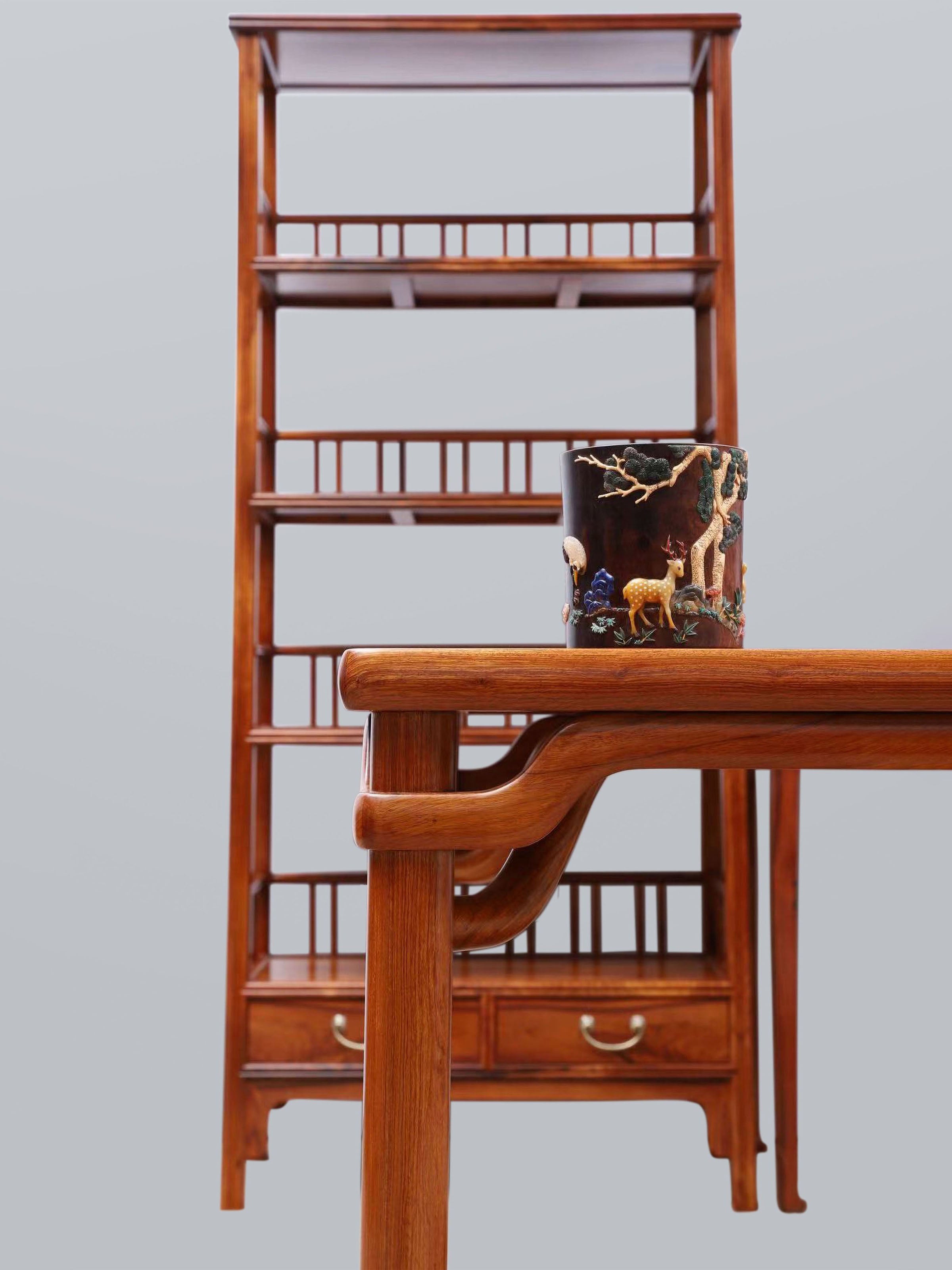 白酸枝下抽疏枝 文房架