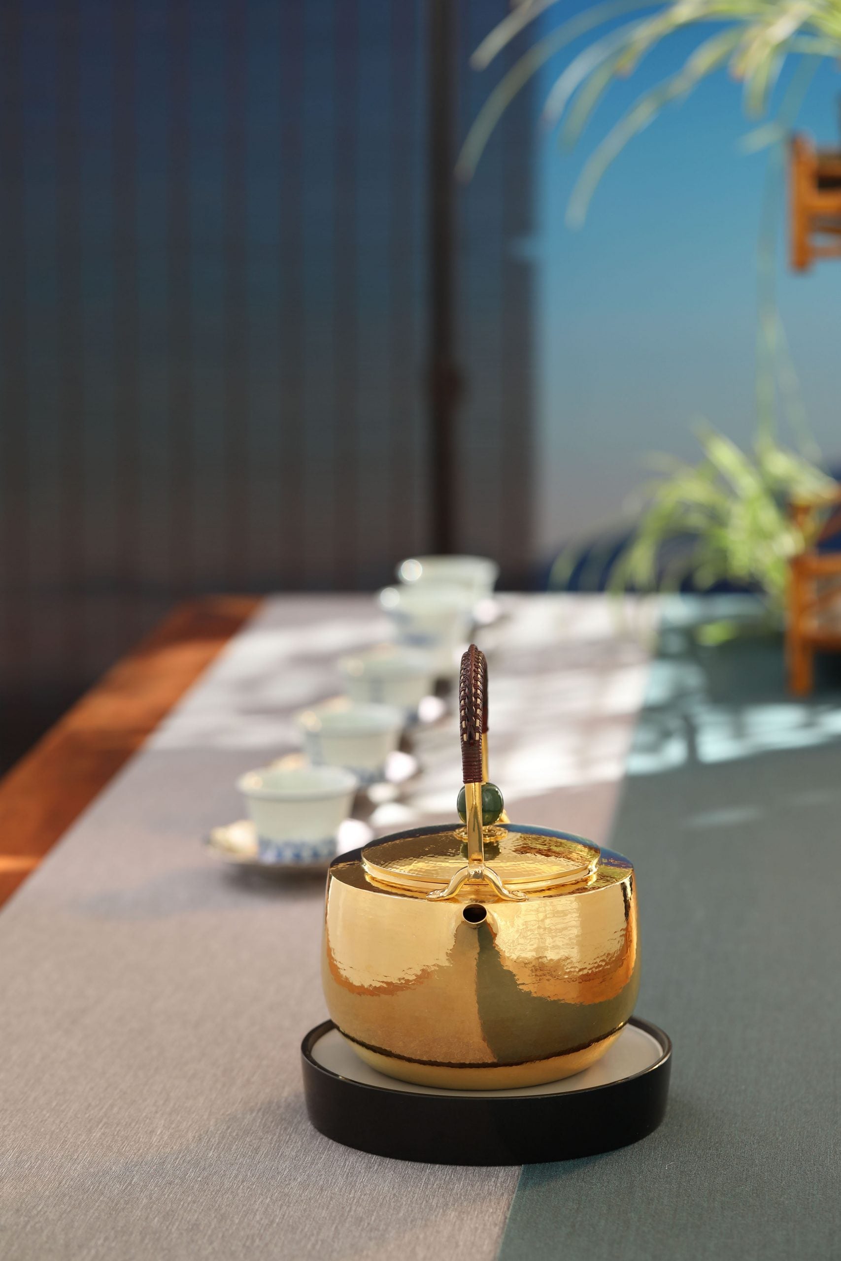 北村款鍍金一片造銀壺