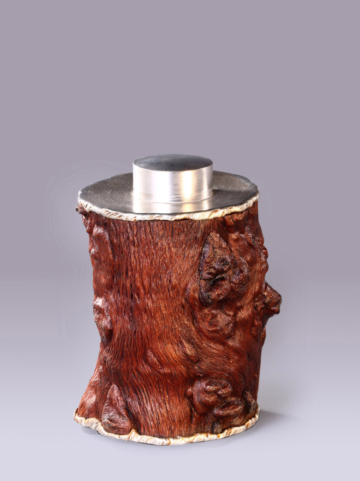 Benguzhi Rongxi carved wood tea canister
