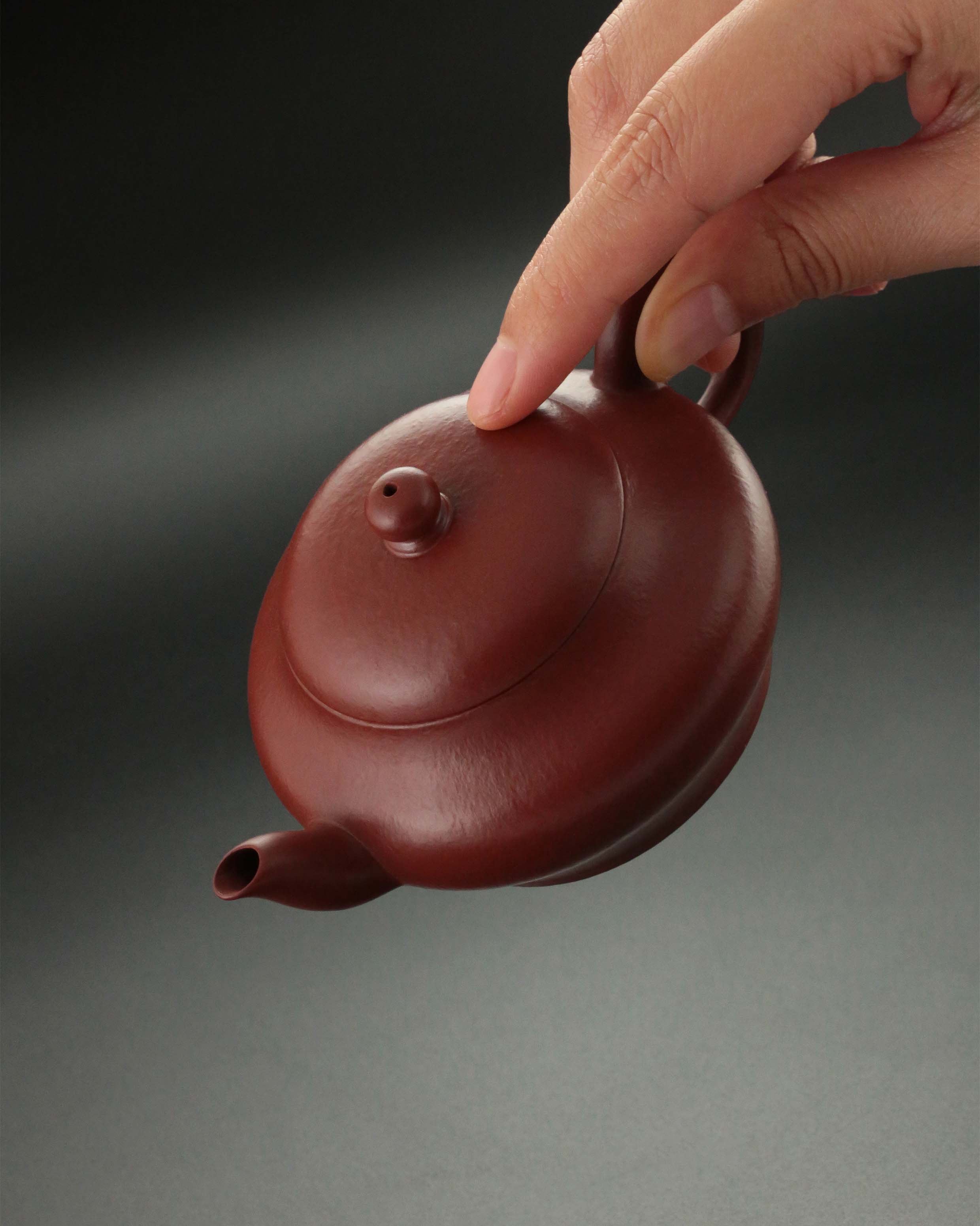 小煤窑朱泥扁灯壶