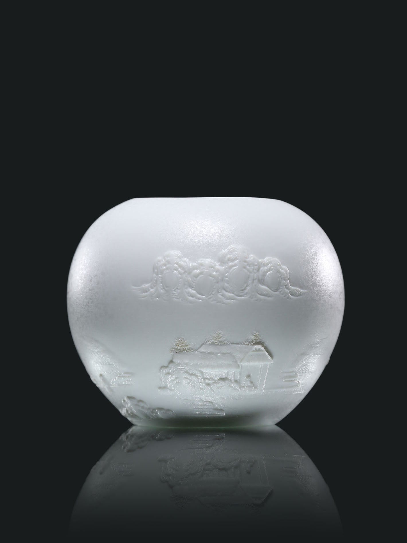 Dayazhai Tiny-Landscape Plain Porcelain Water Pot