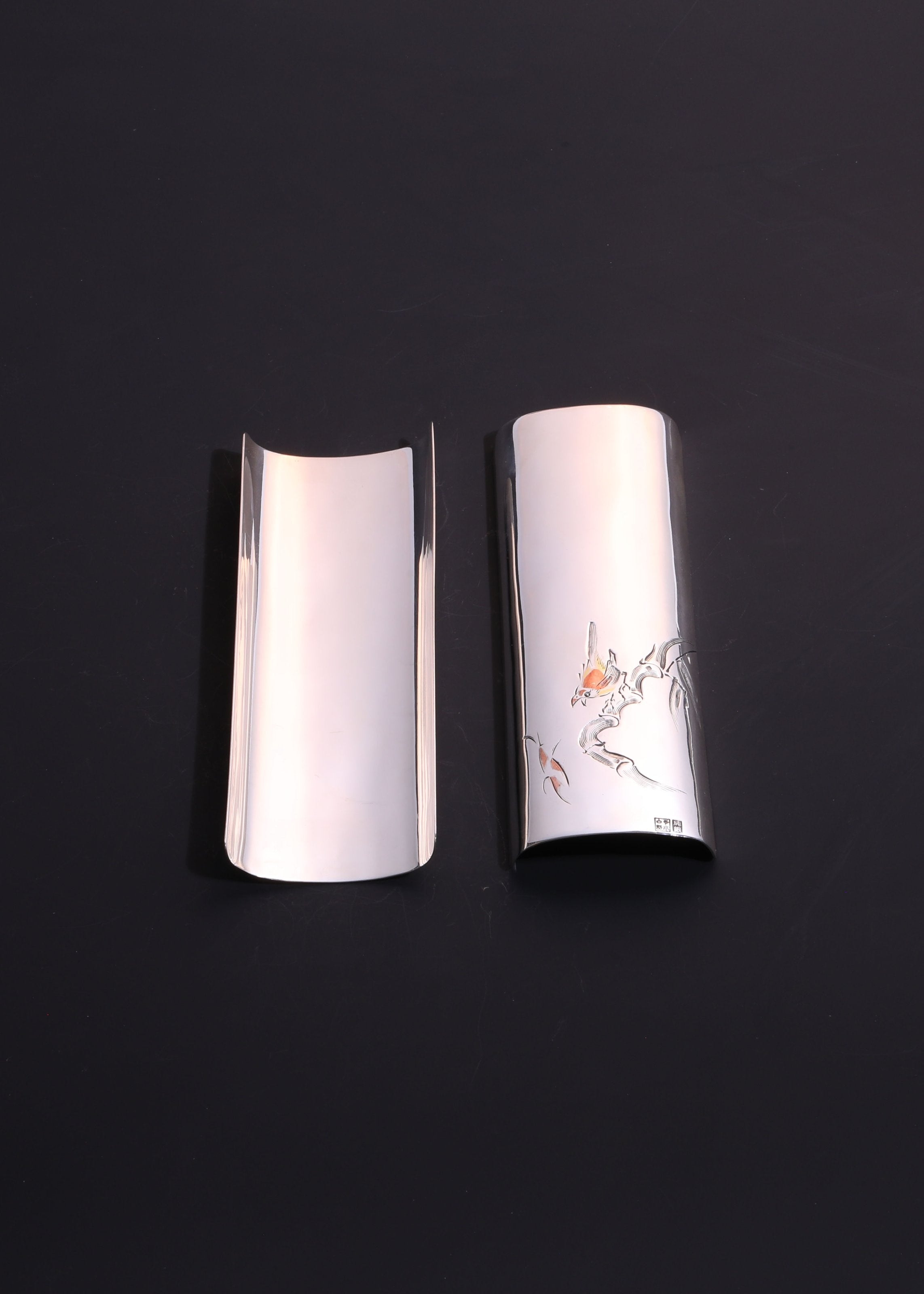 春山鸟啼纯银錾刻茶则