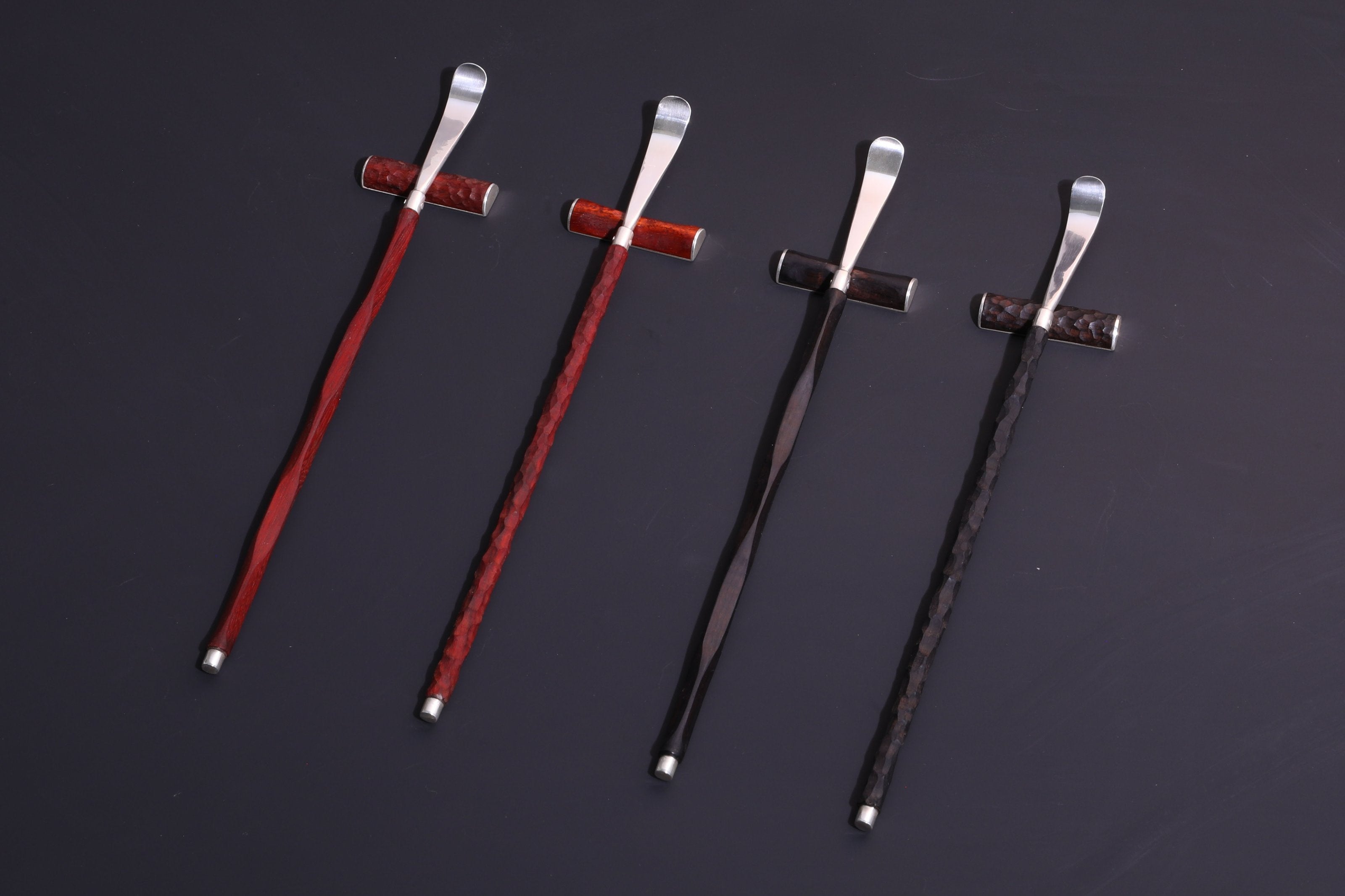 纯银|红木茶拨|茶匙