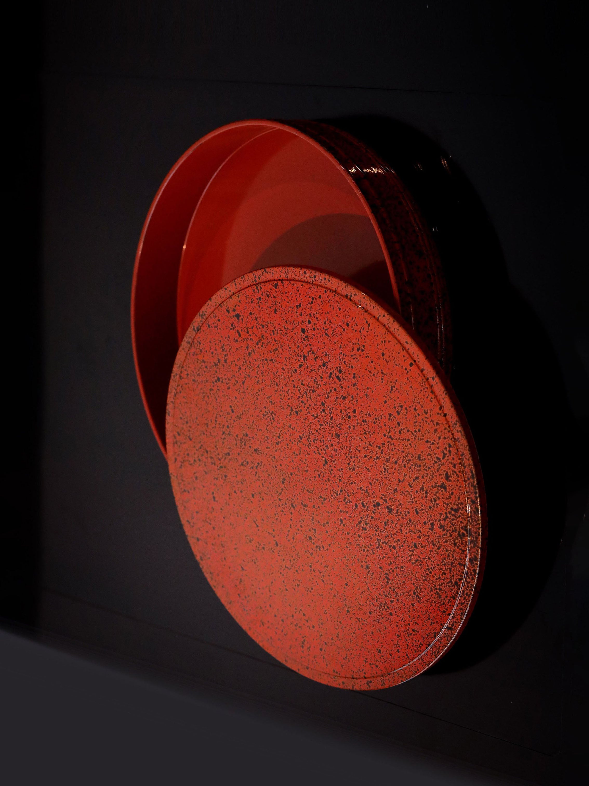 日本大漆弦纹茶盒