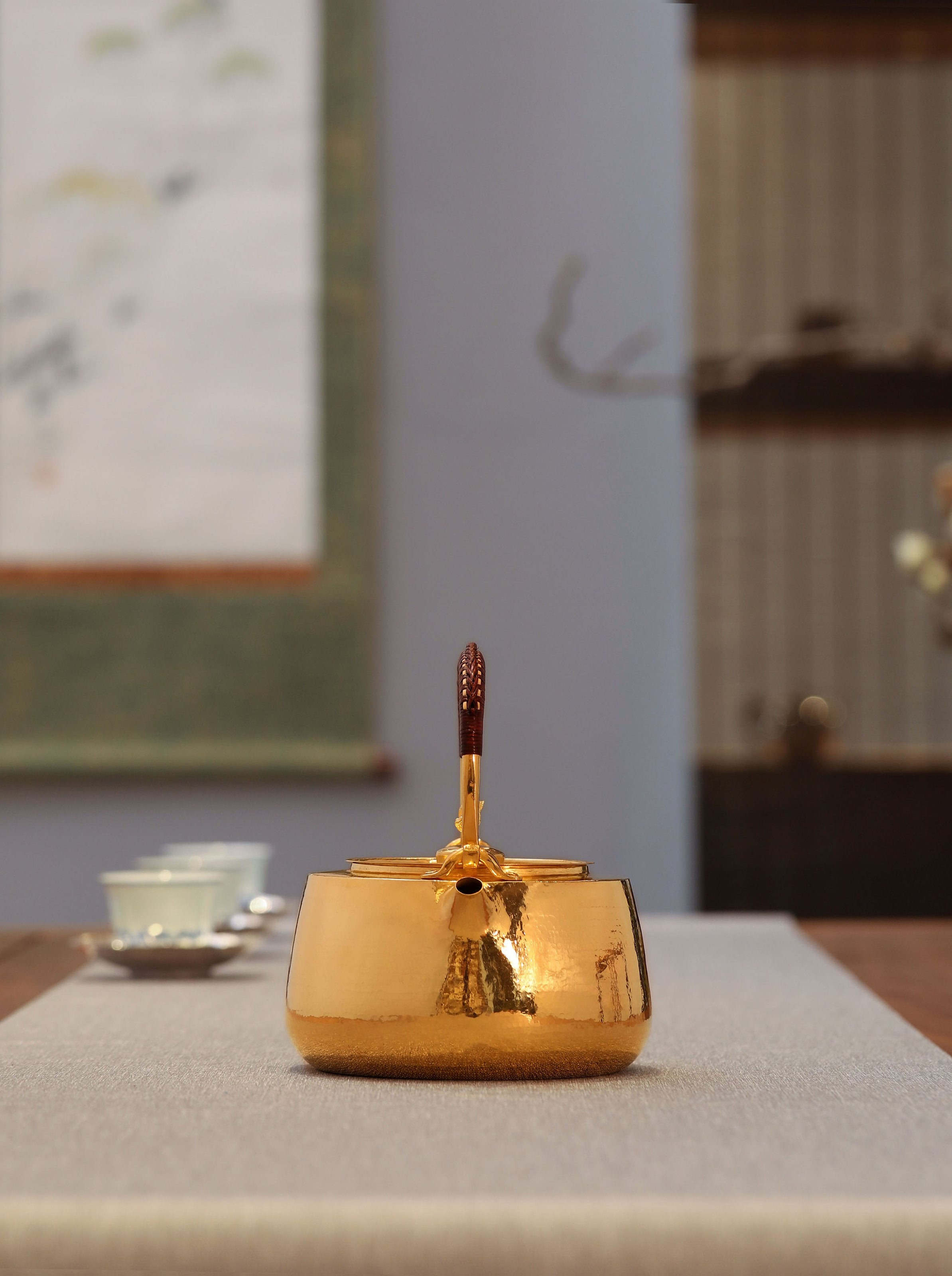 大雅堂純銀鍍金平台壺