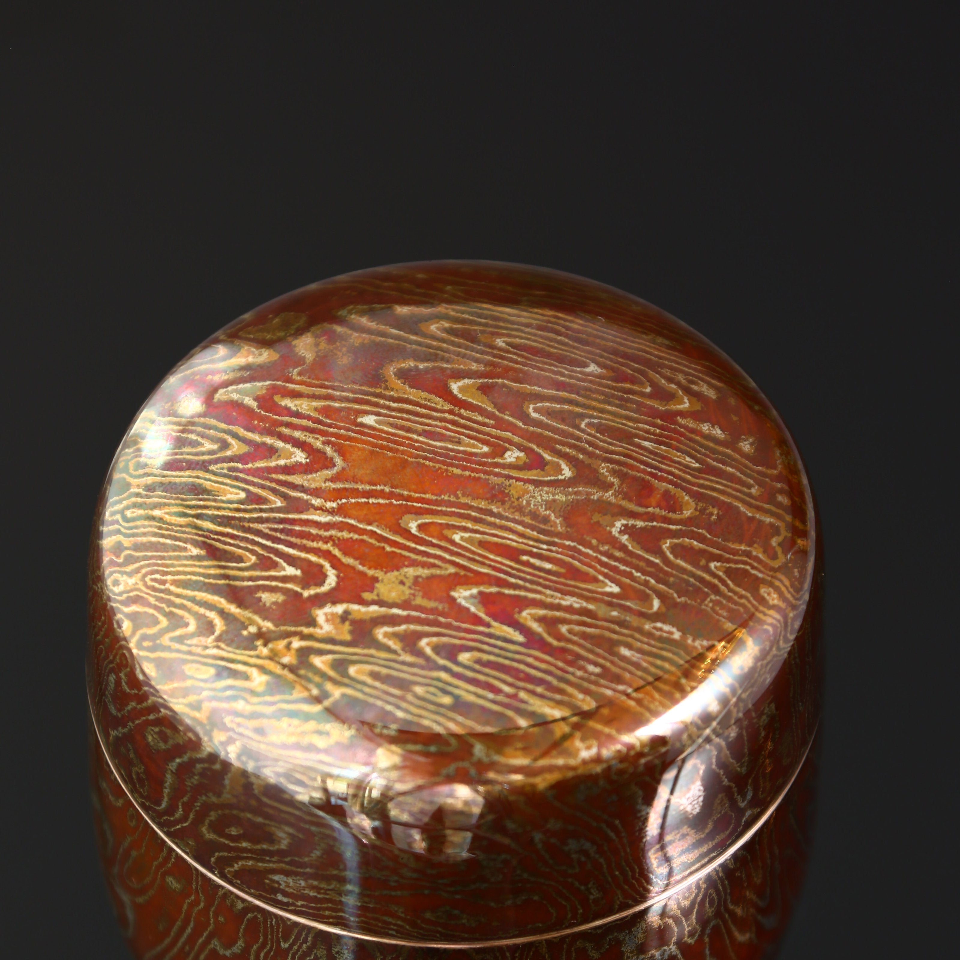 大雅堂纯银木纹金茶枣