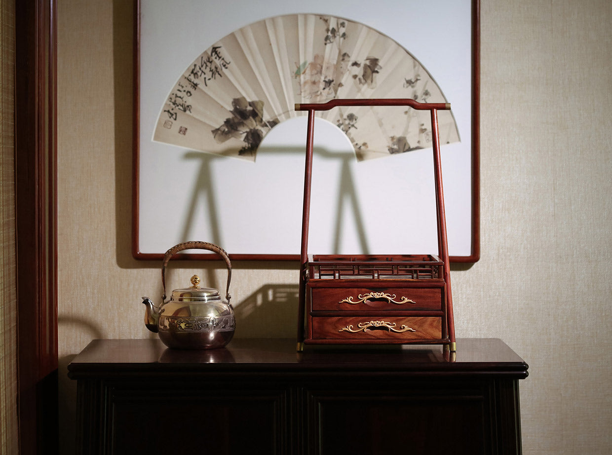 大红酸枝 提梁茶盒