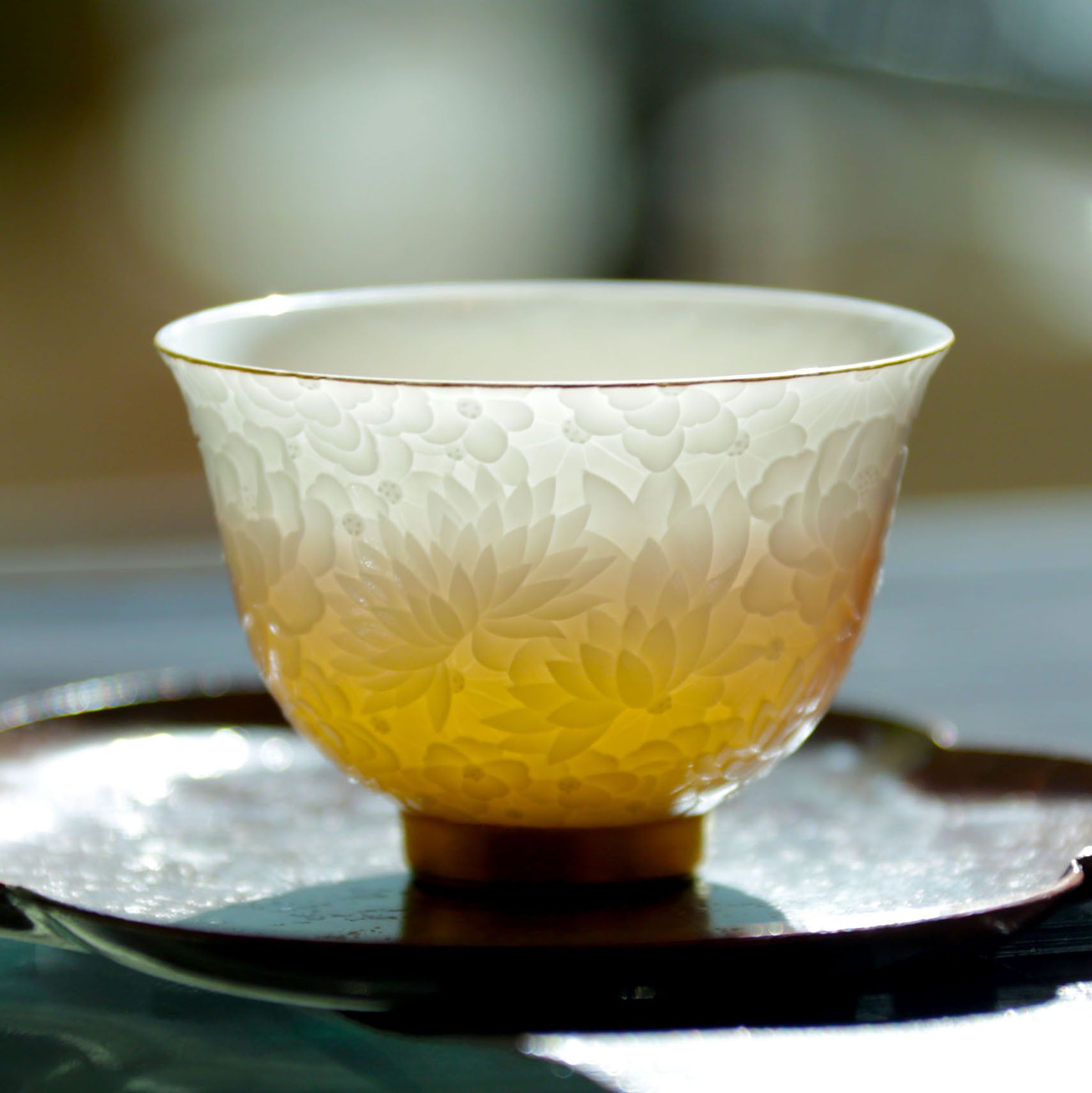 Dayazhai Hand-Carved Thousand-Flower Cup