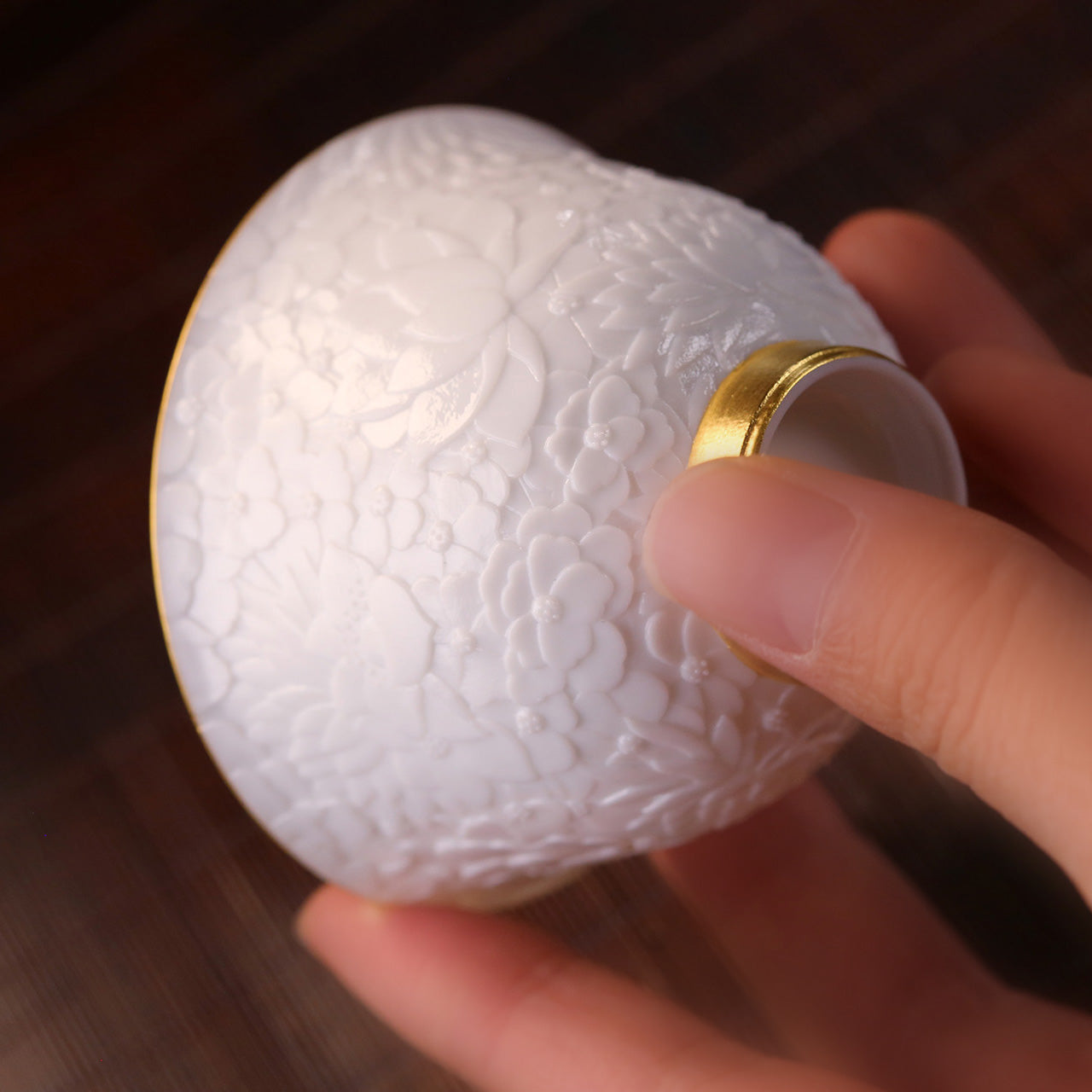 Dayazhai Hand-Carved Thousand-Flower Cup