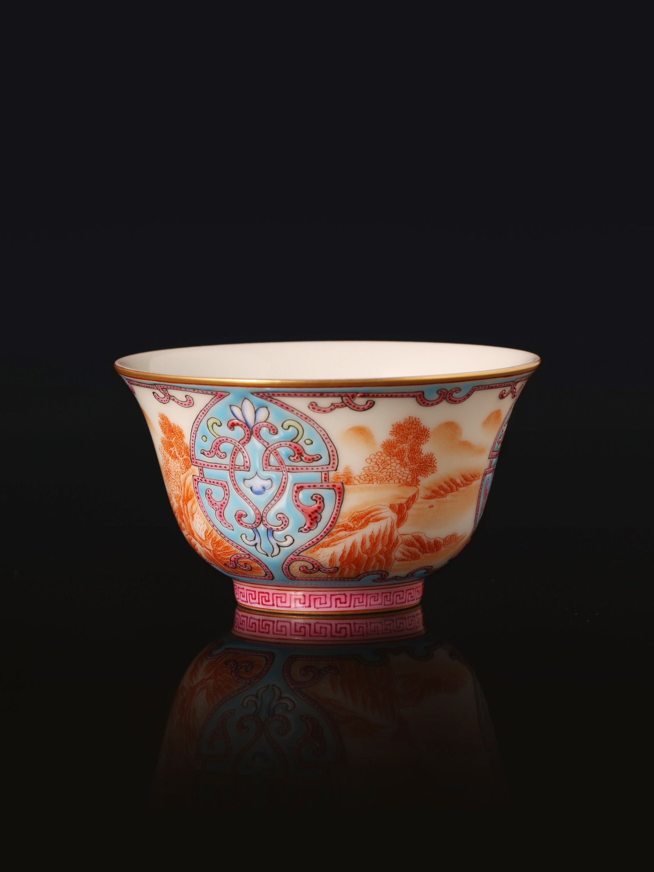 Enamel Landscape Flared Rim Cup