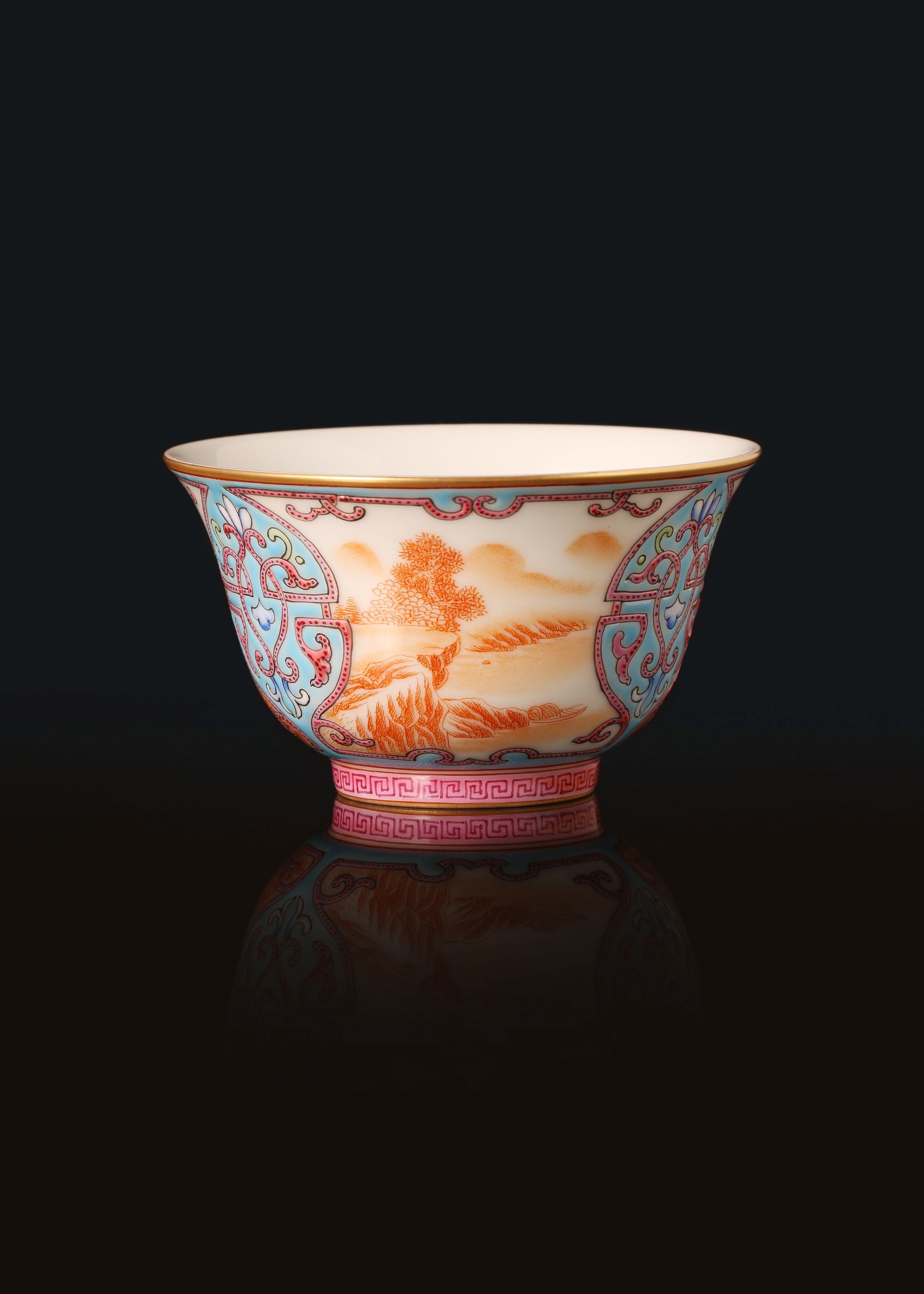 Enamel Landscape Flared Rim Cup