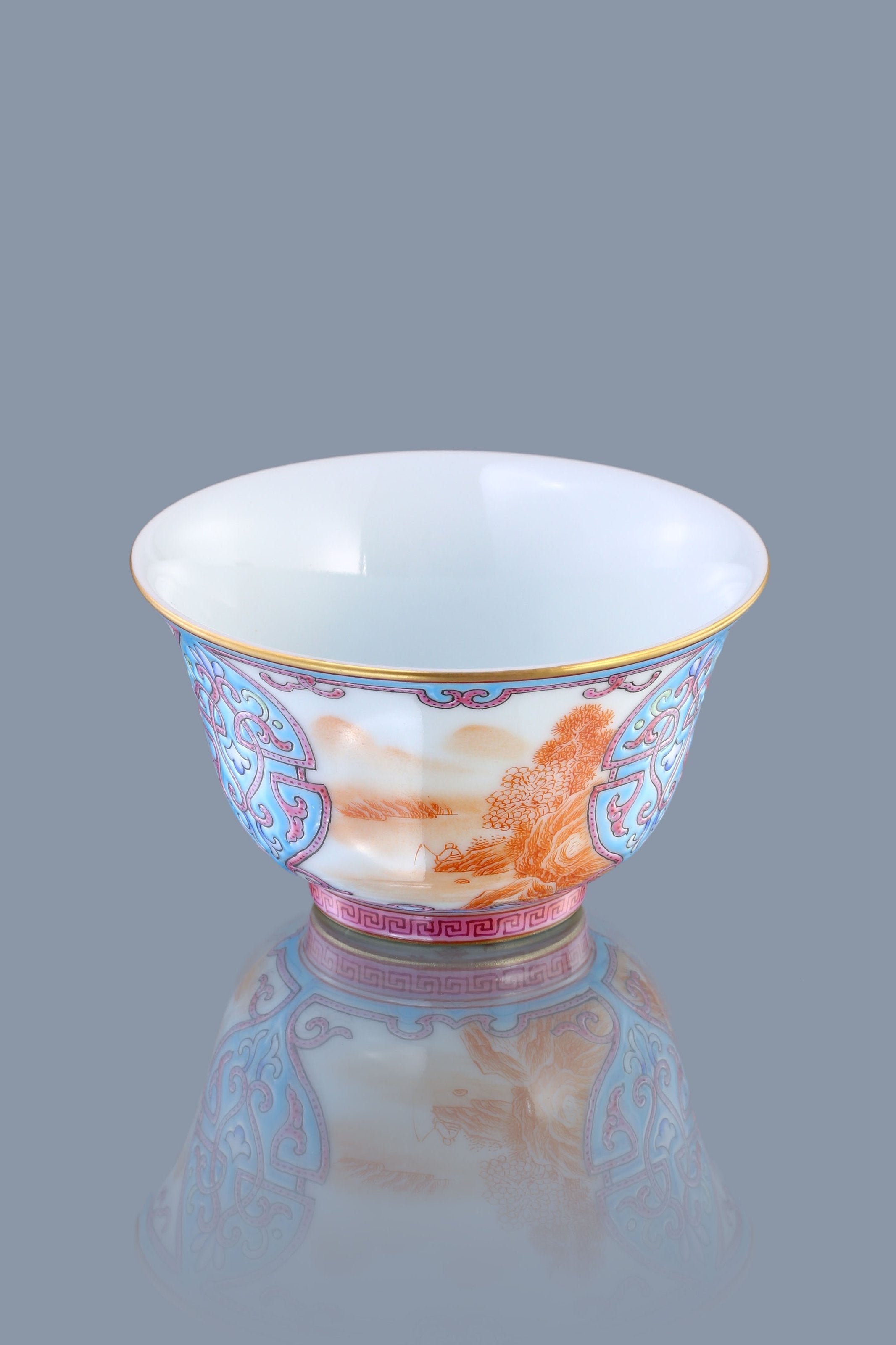 Enamel Landscape Flared Rim Cup