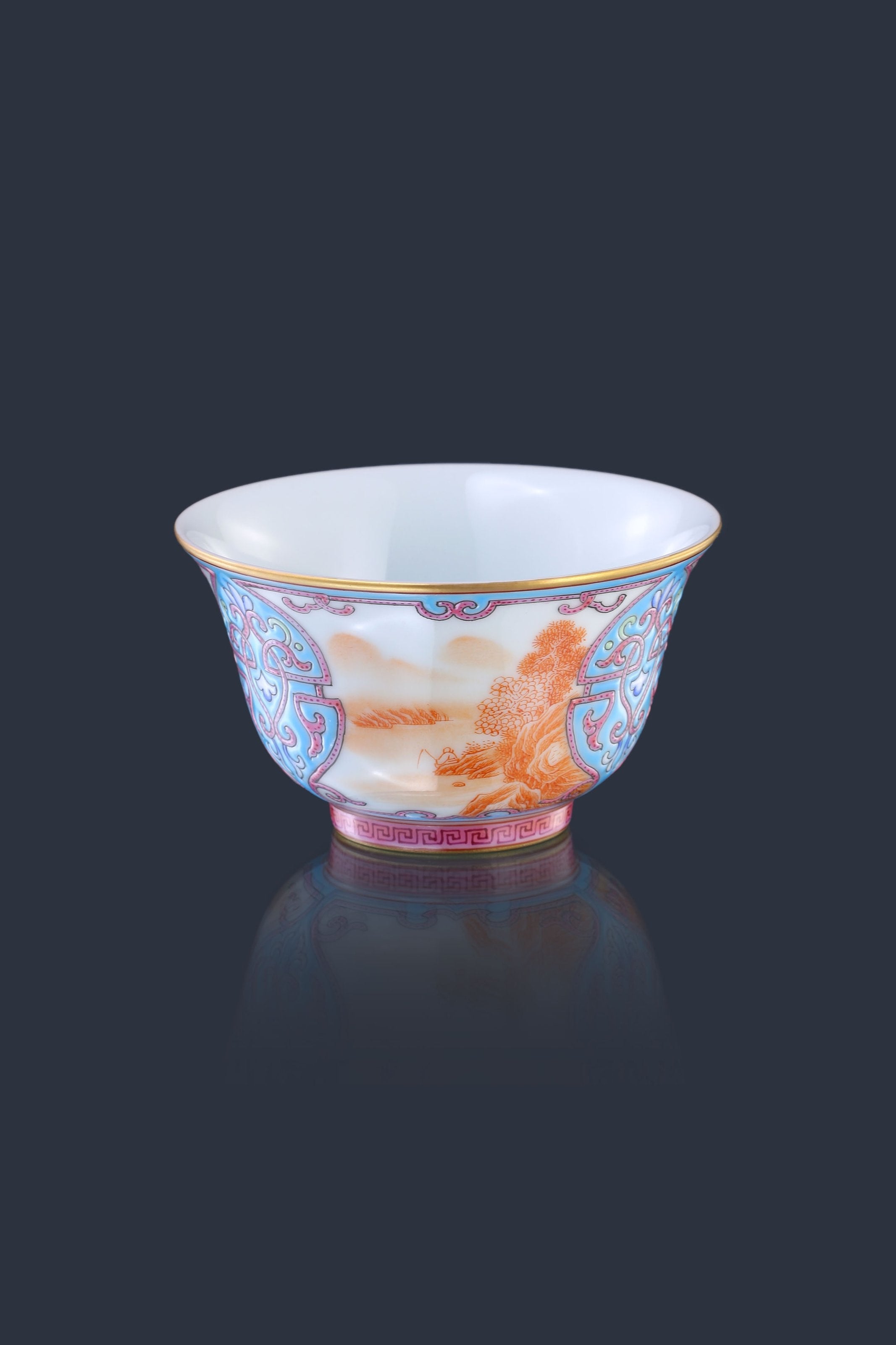 Enamel Landscape Flared Rim Cup