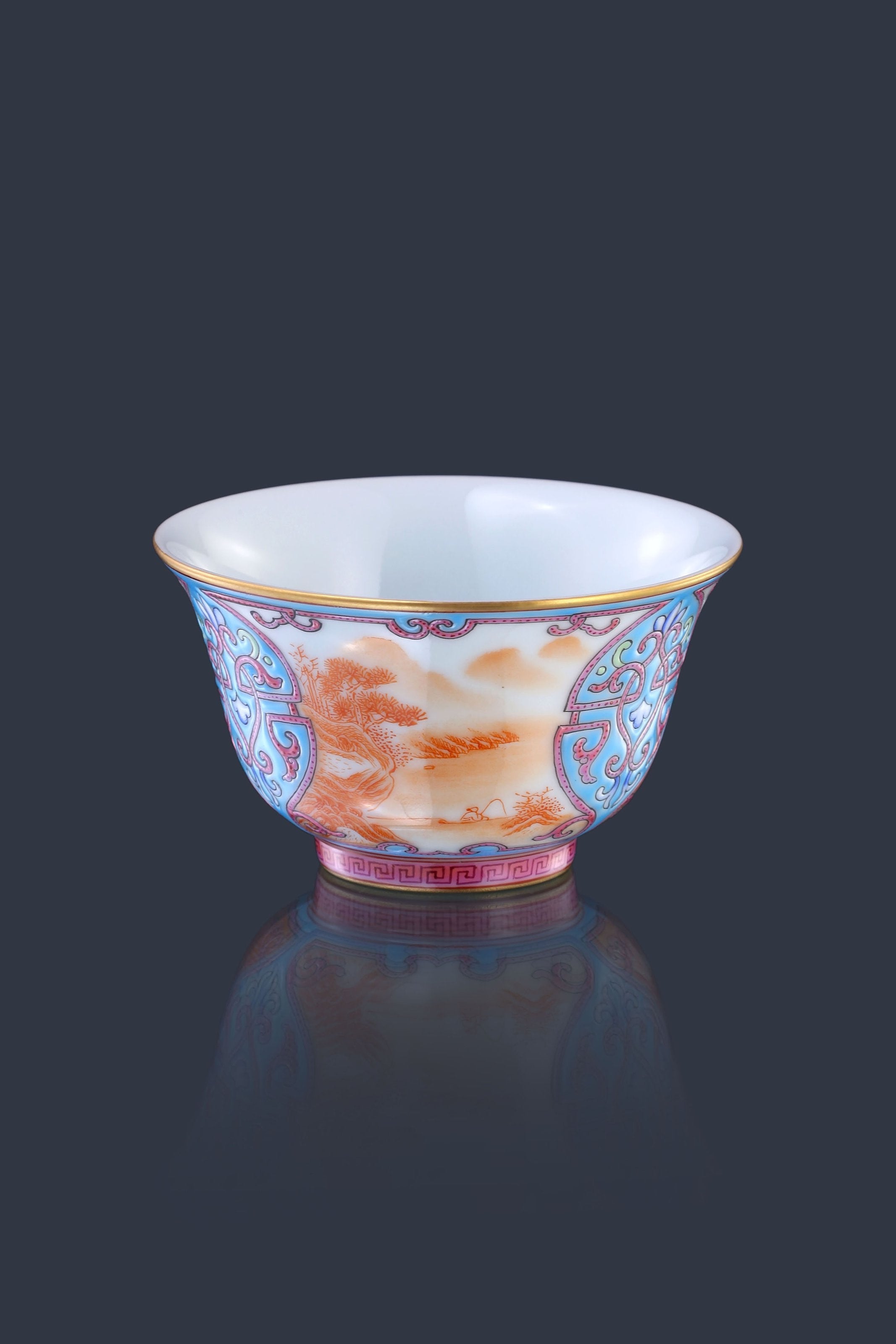 Enamel Landscape Flared Rim Cup