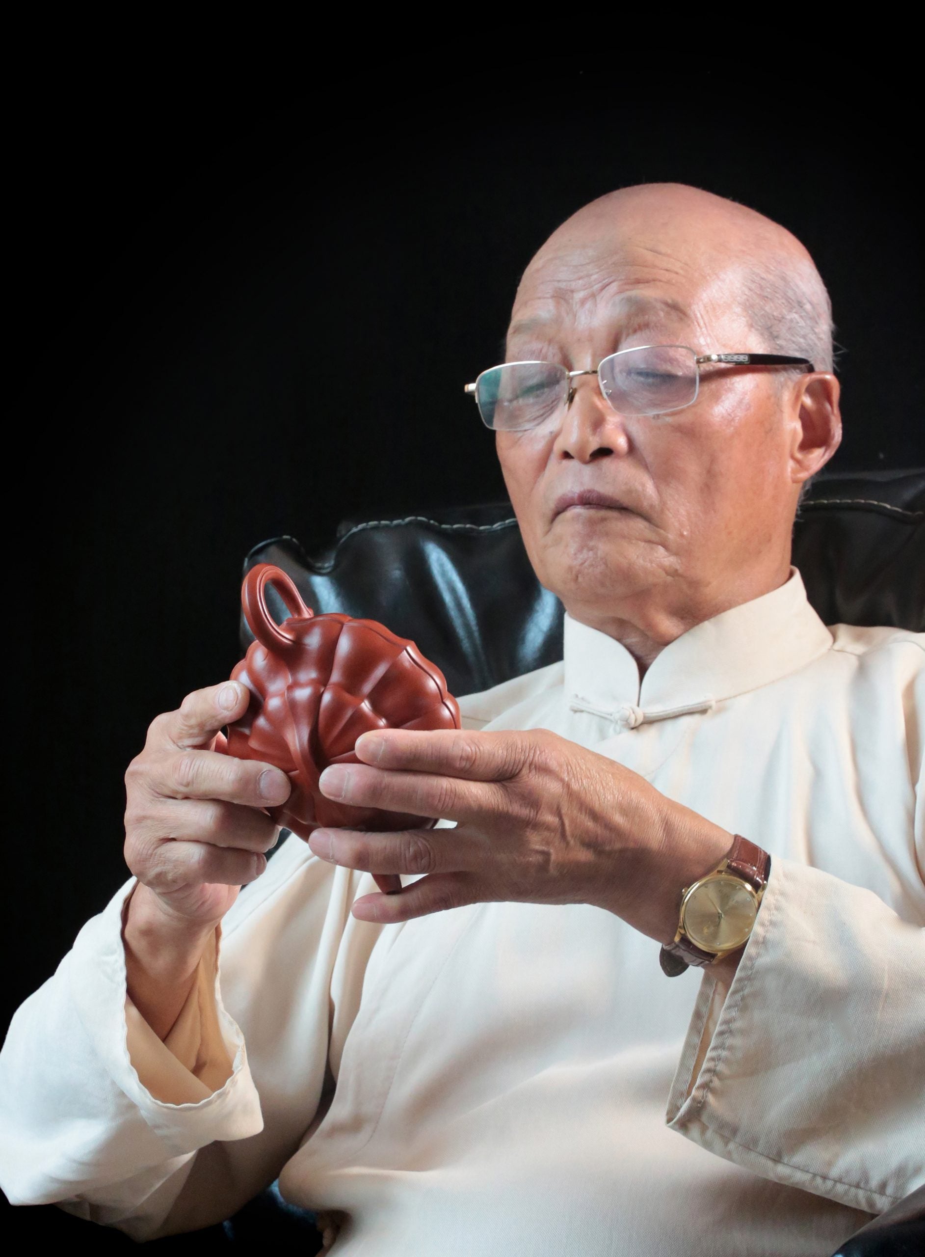 方立品製黃龍山朱泥線圓壺