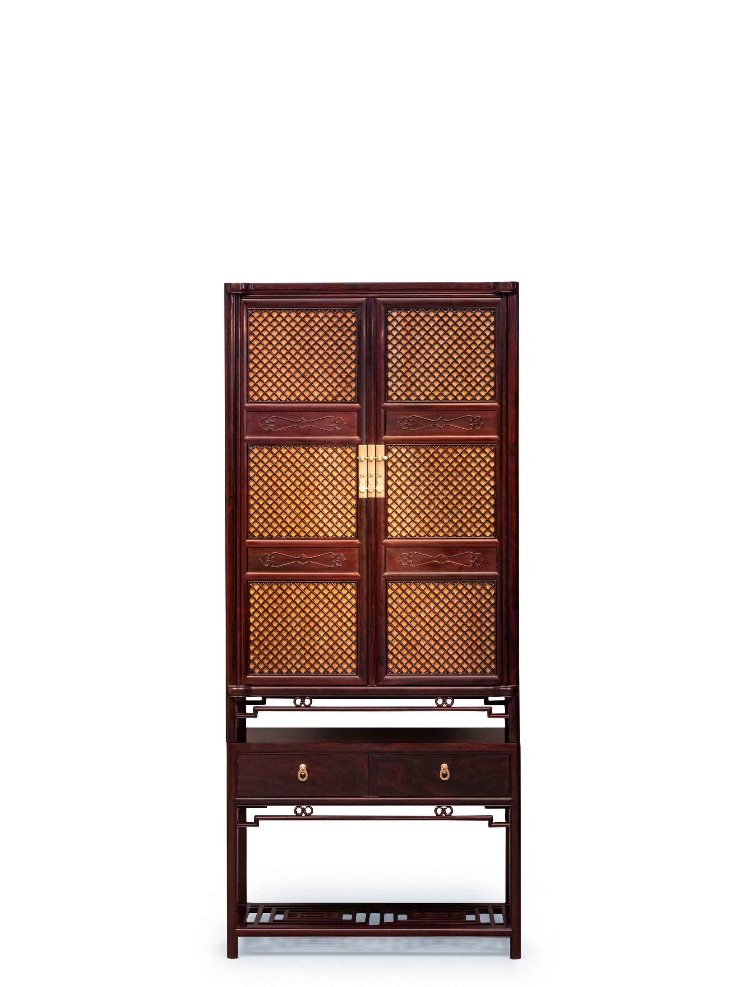 Tea cabinet with drawers, split design