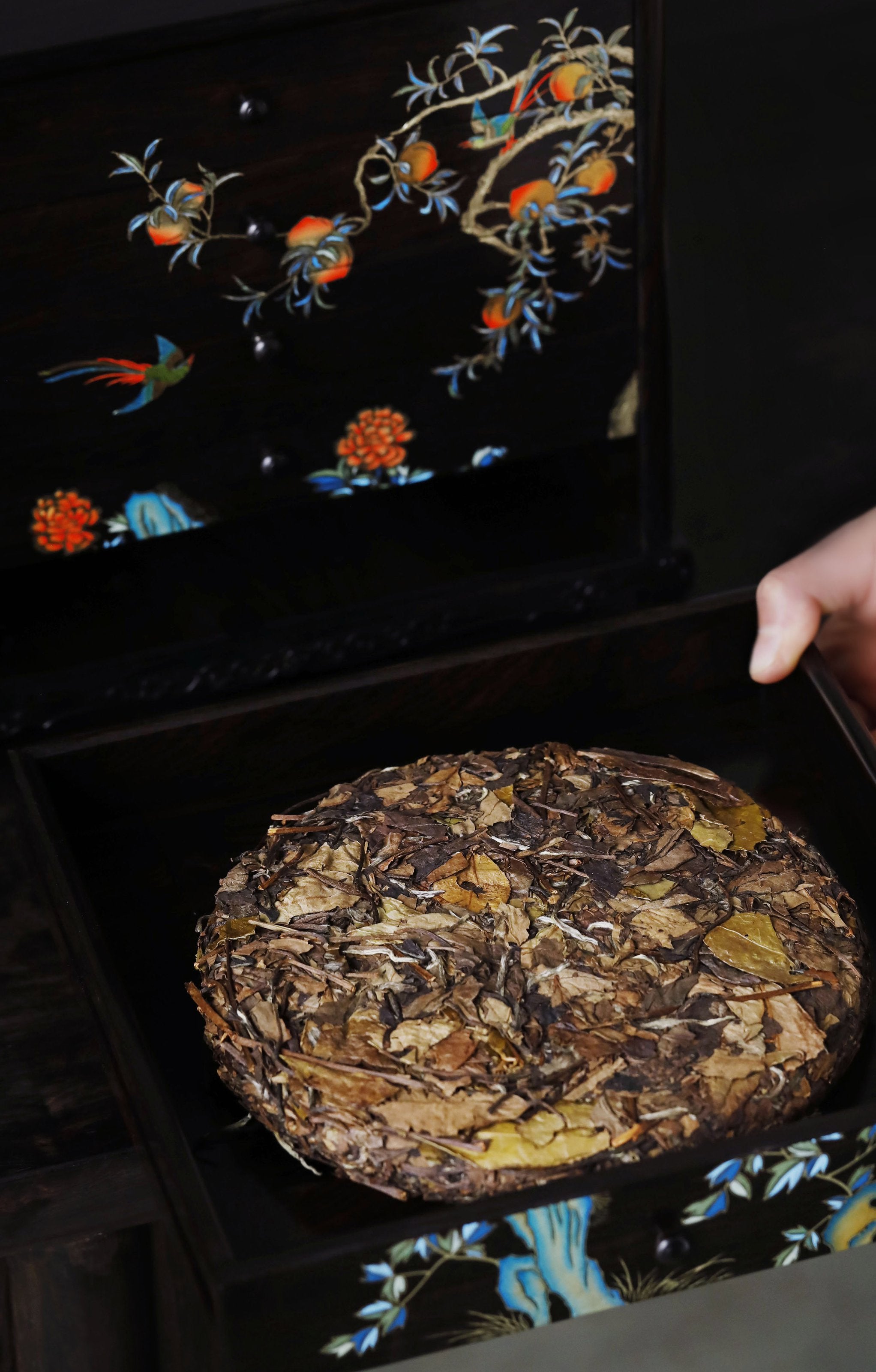 堆金喜上眉梢/富贵吉祥案上五斗茶边柜