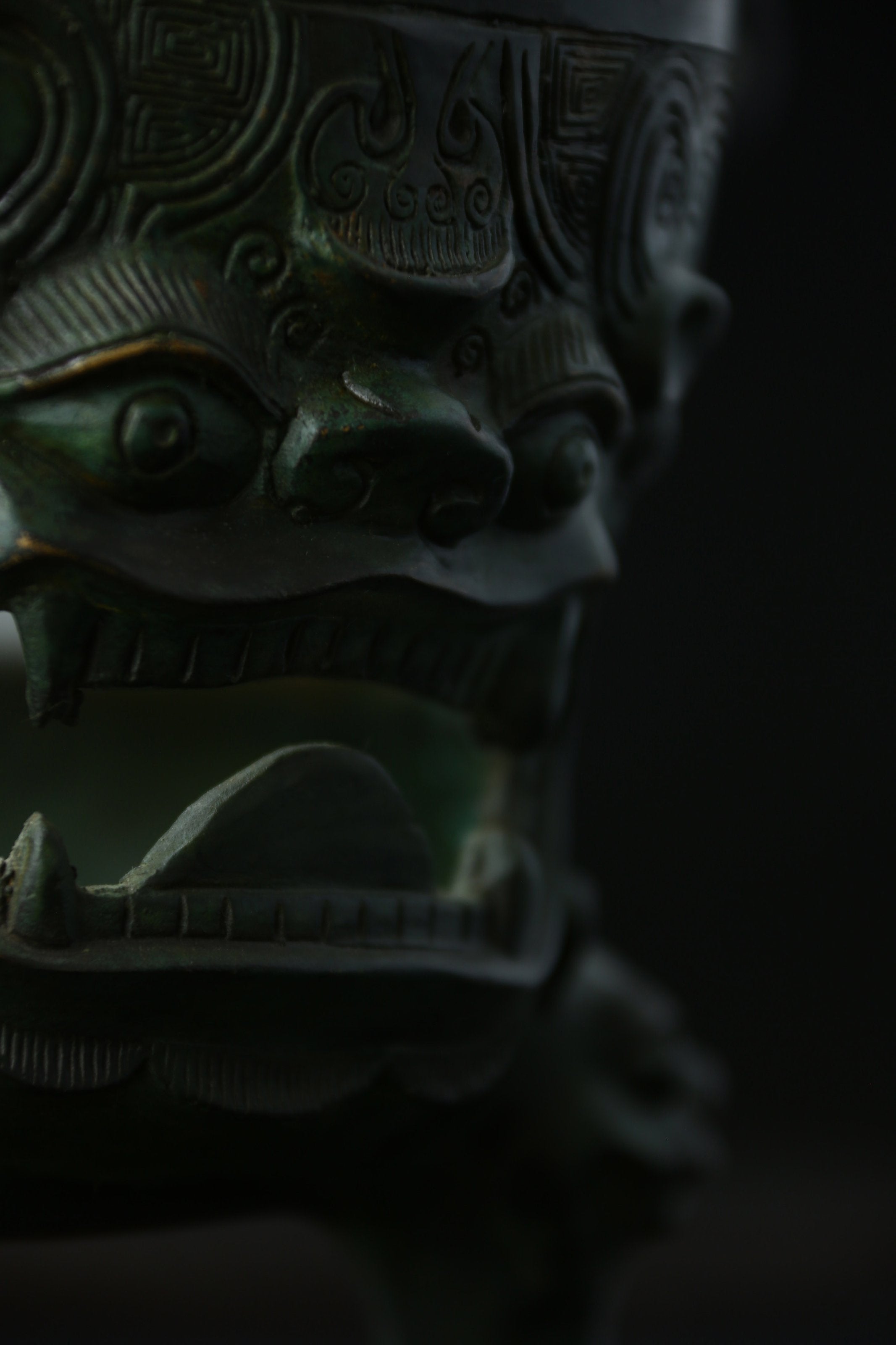 复刻西周青铜兽首茶道炉