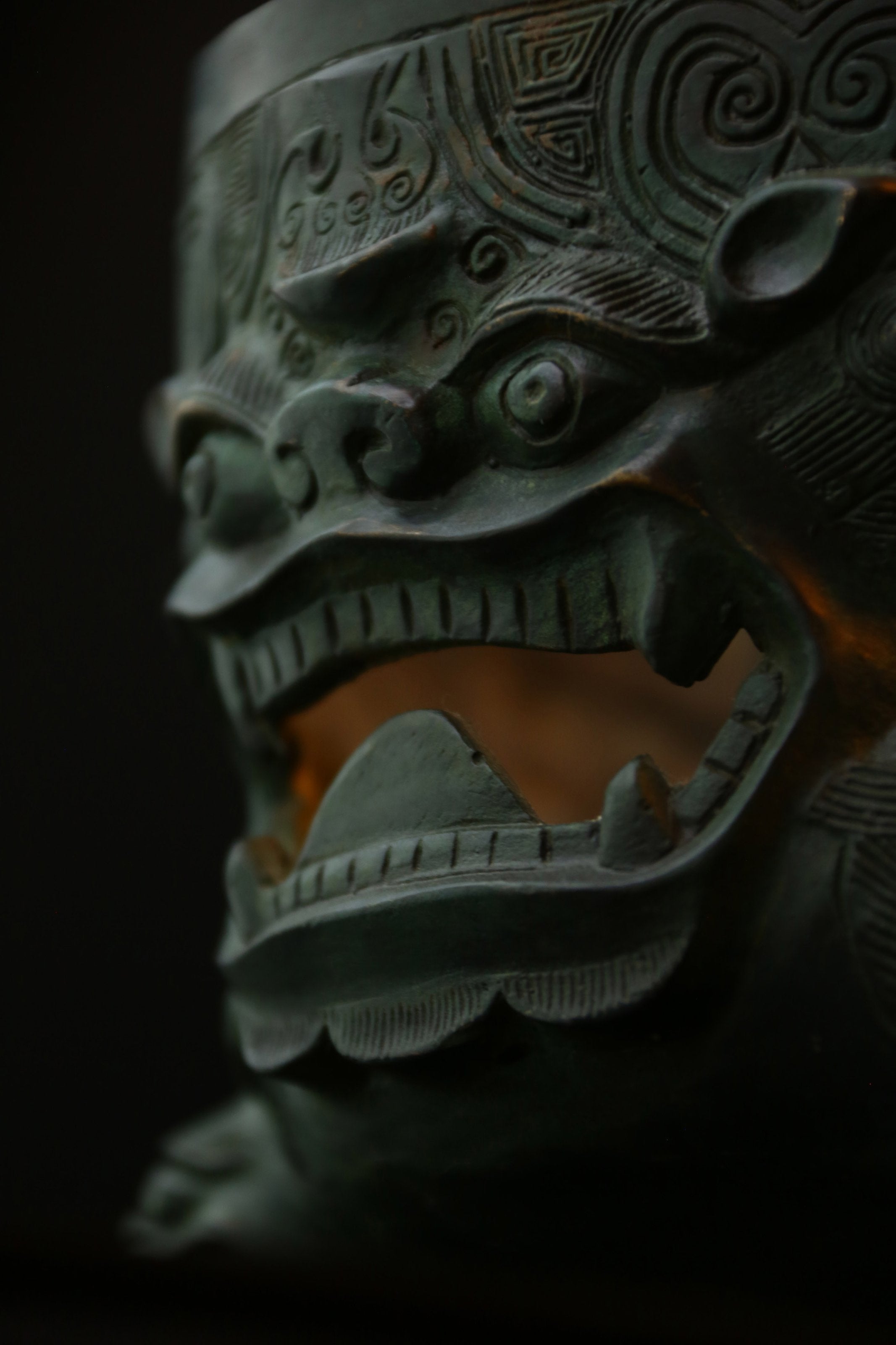 复刻西周青铜兽首茶道炉