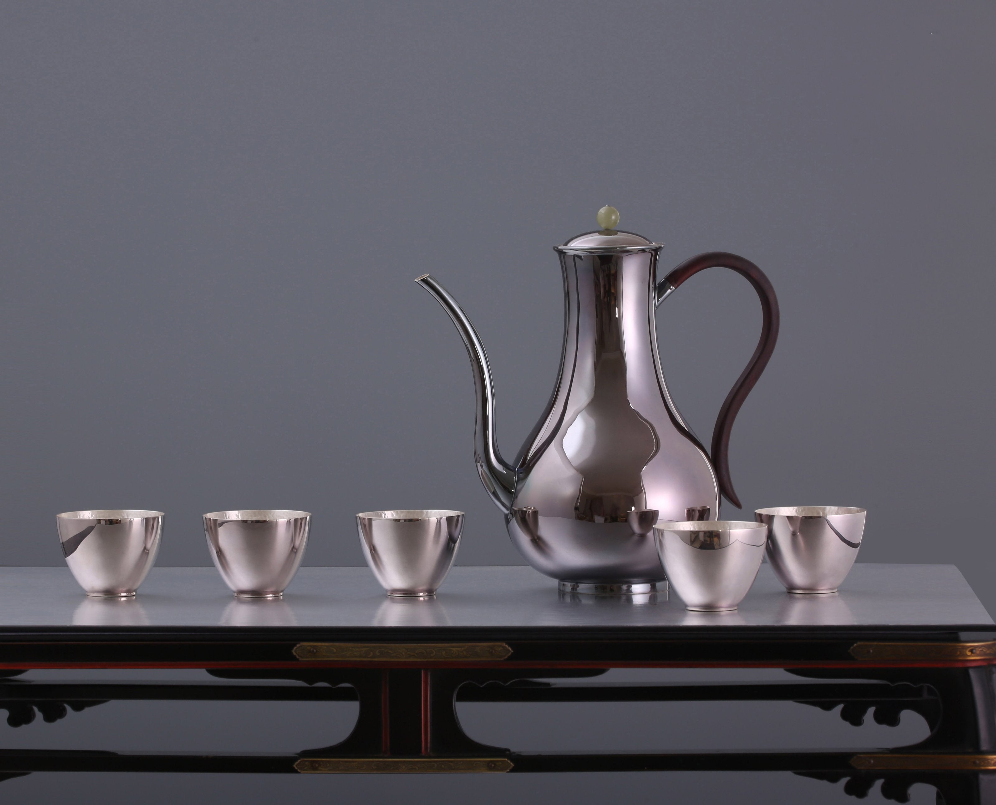 光面純銀酒壺/酒杯