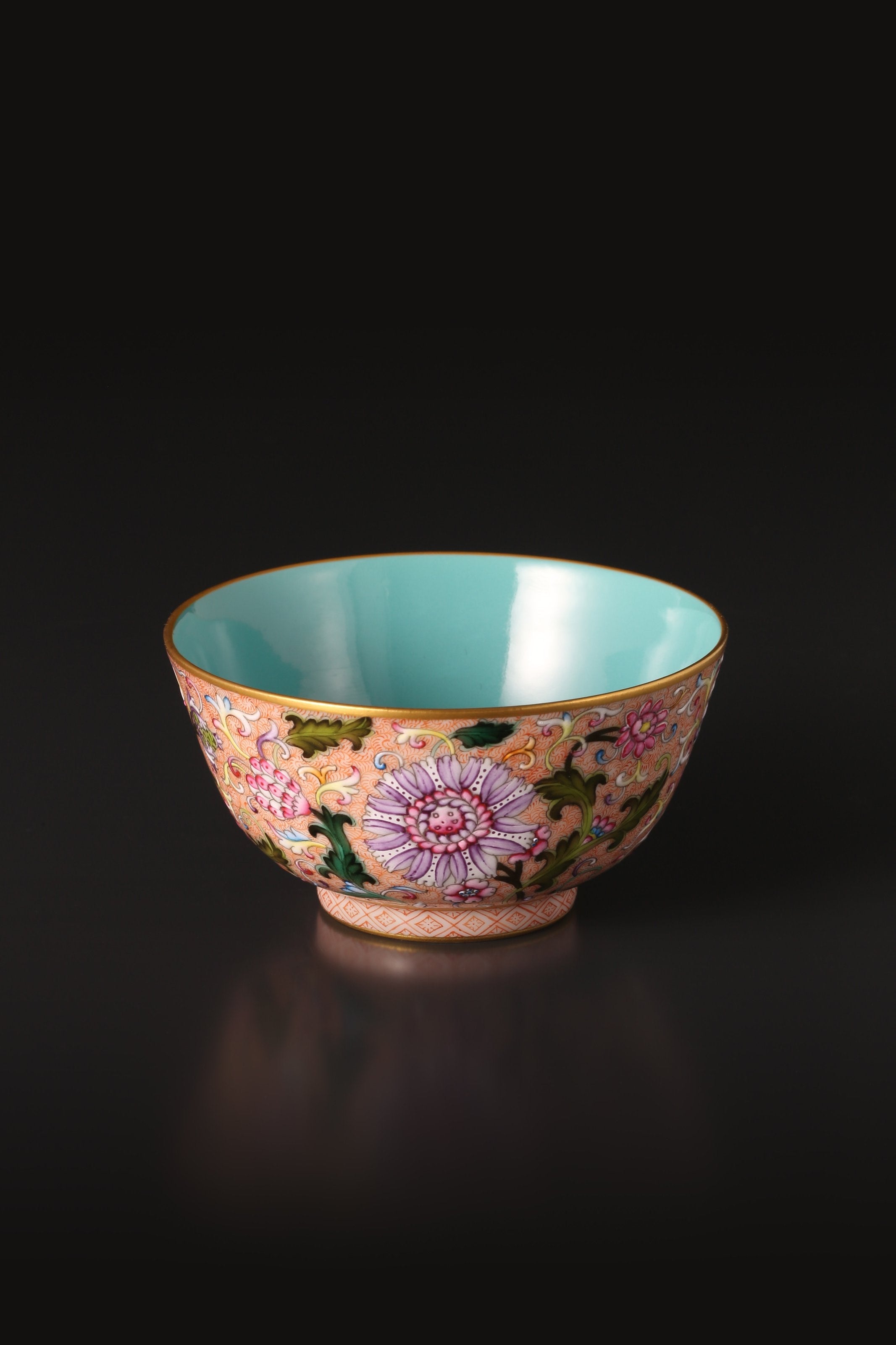 Guyuexuan Gaiwan(Lidded Bowl) / Cup with Scrolling Flowers