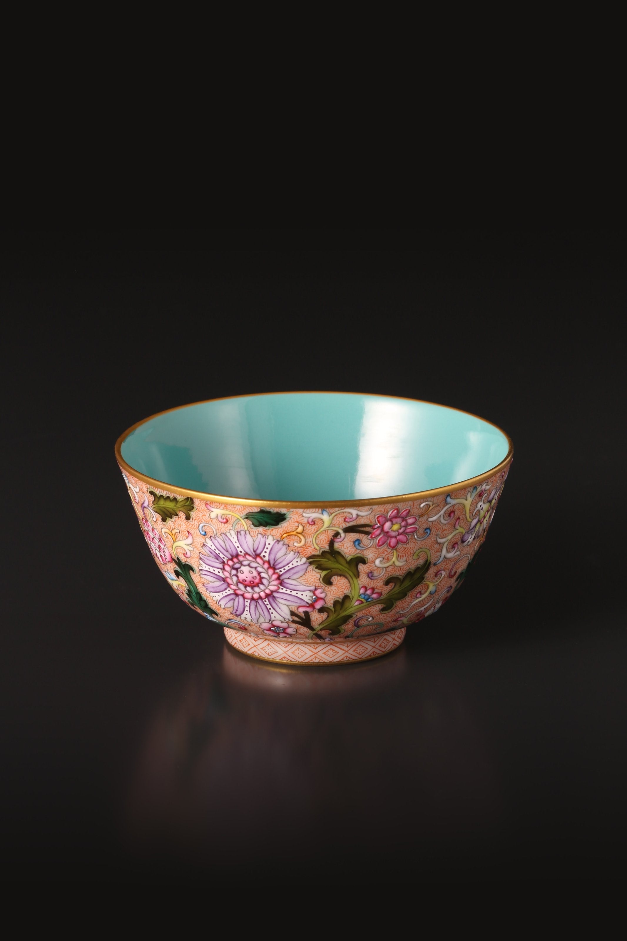 Guyuexuan Gaiwan(Lidded Bowl) / Cup with Scrolling Flowers