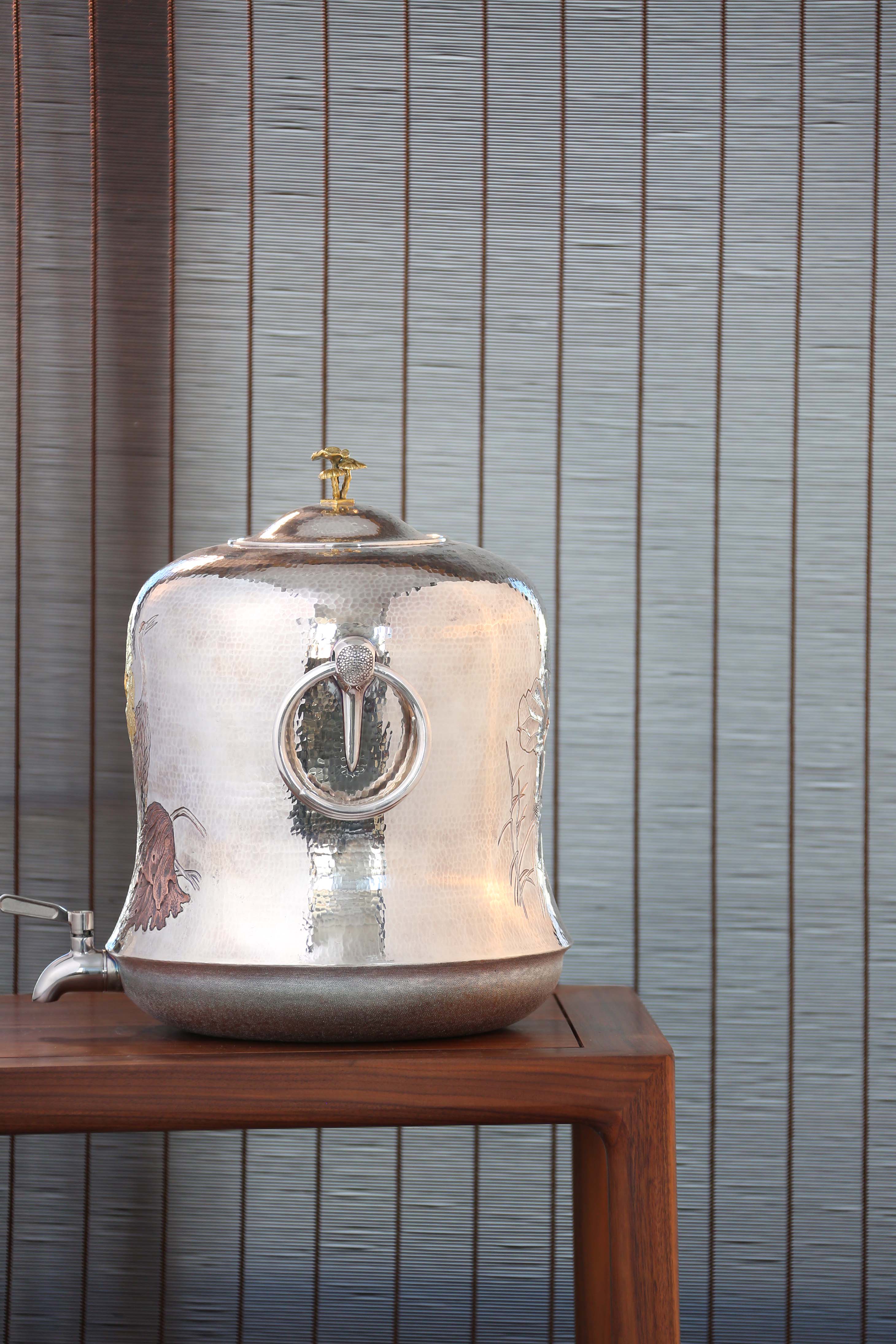 仙鹤纯银大水缸