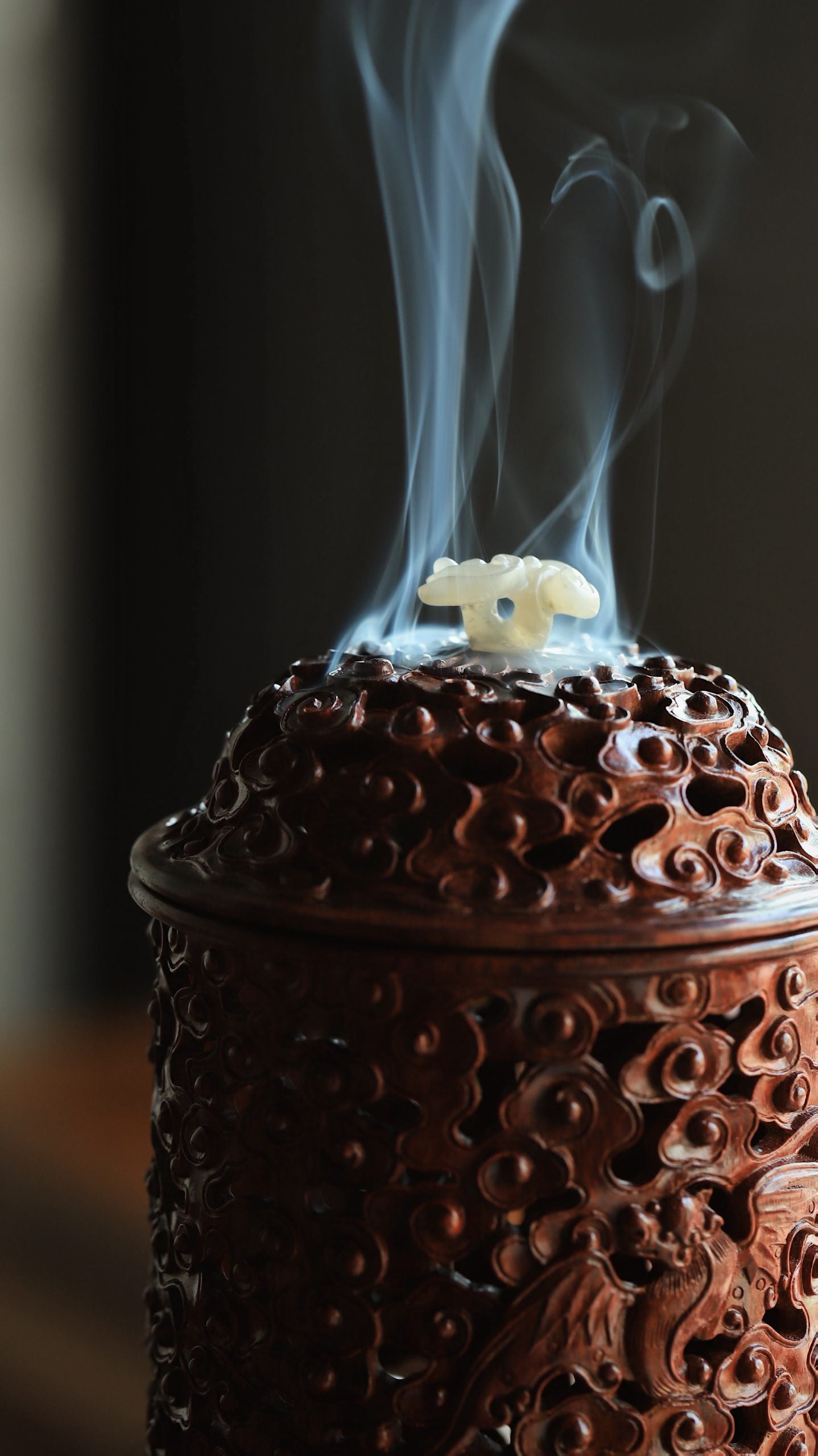 小叶紫檀香炉福气临门