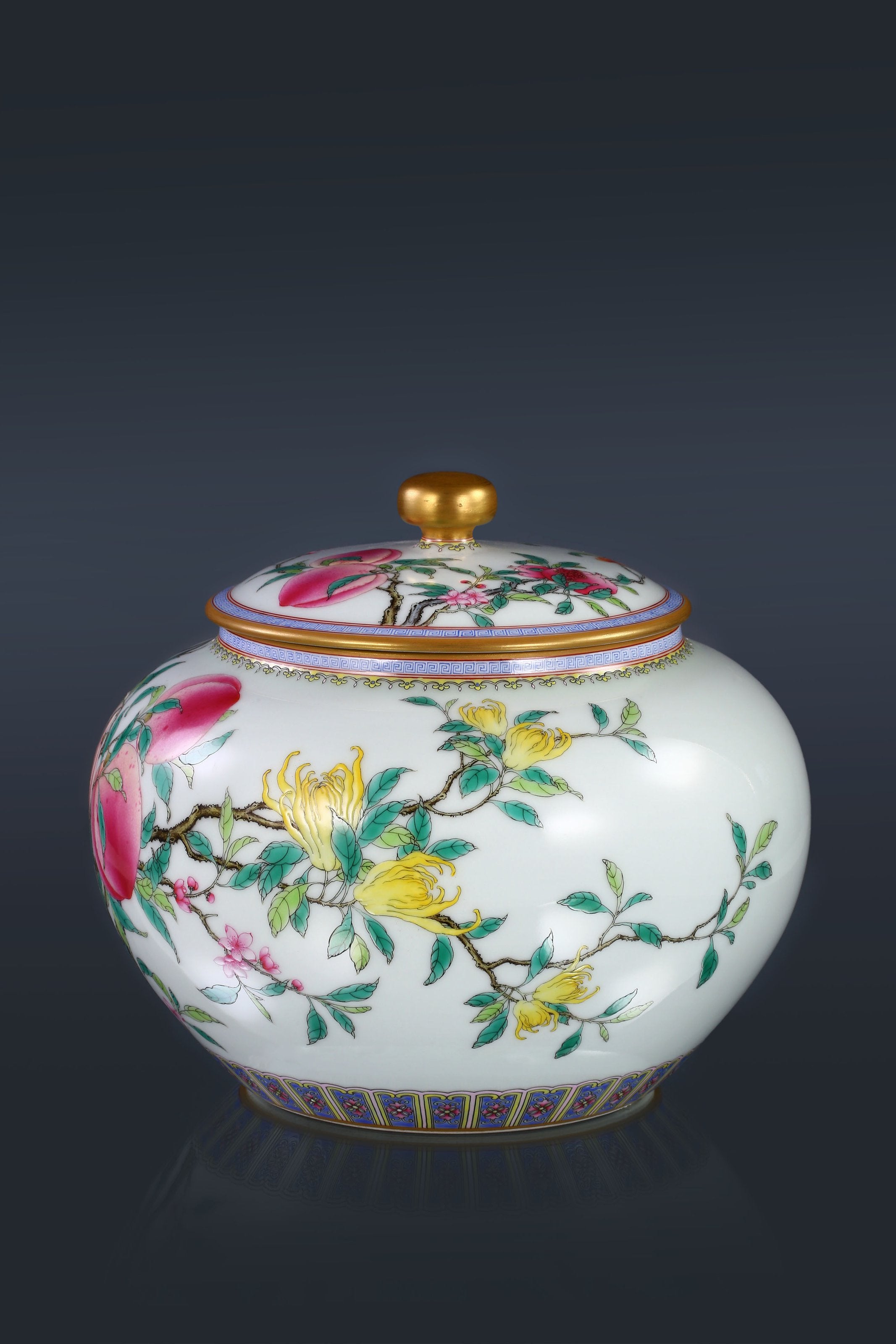 Famille Rose Three-Blessing Pearl Jar