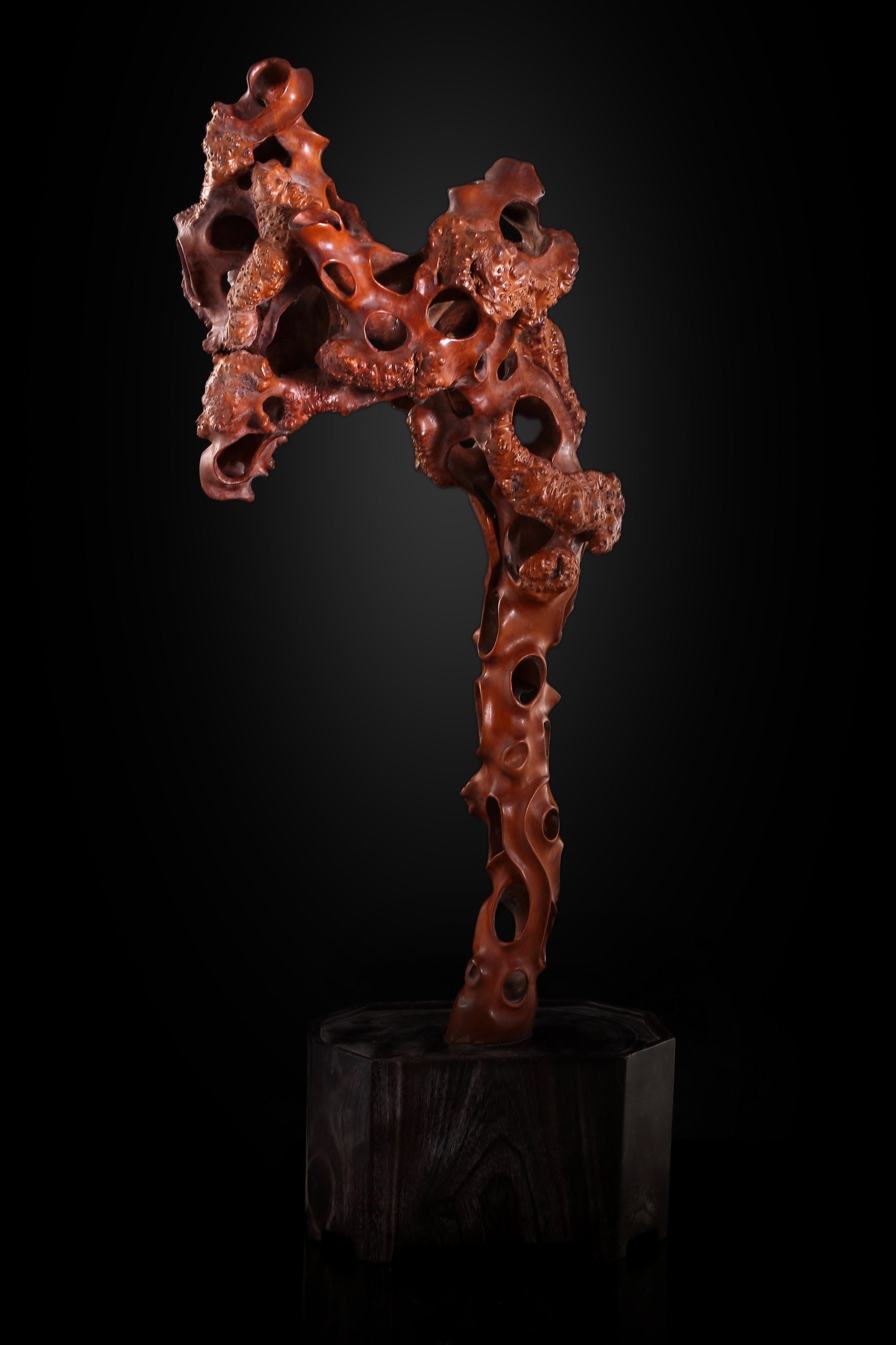 黄杨木雕立峰山子