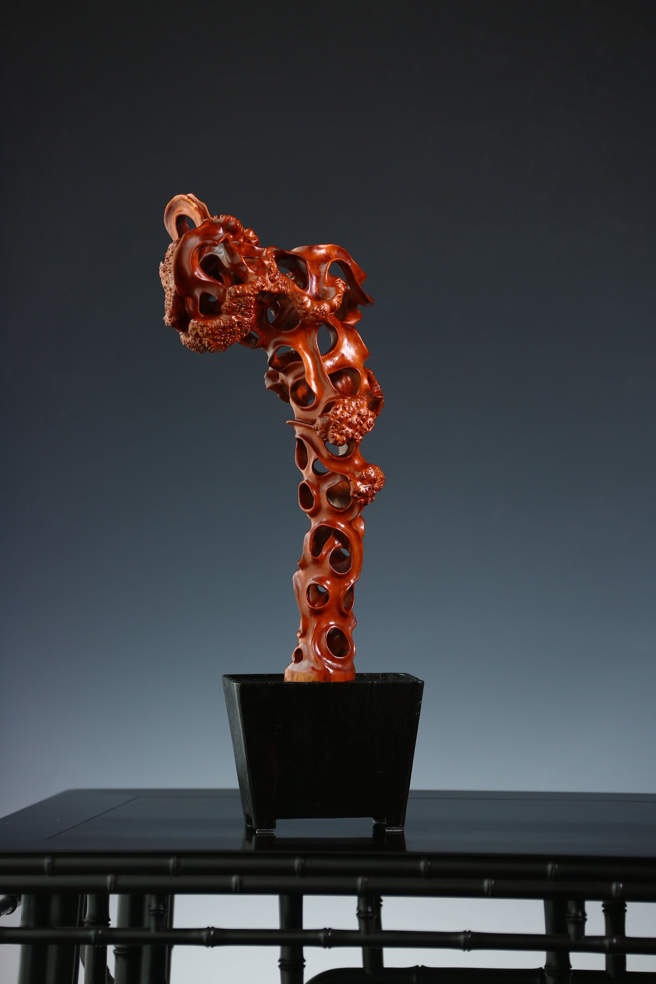 黄杨木雕立峰山子