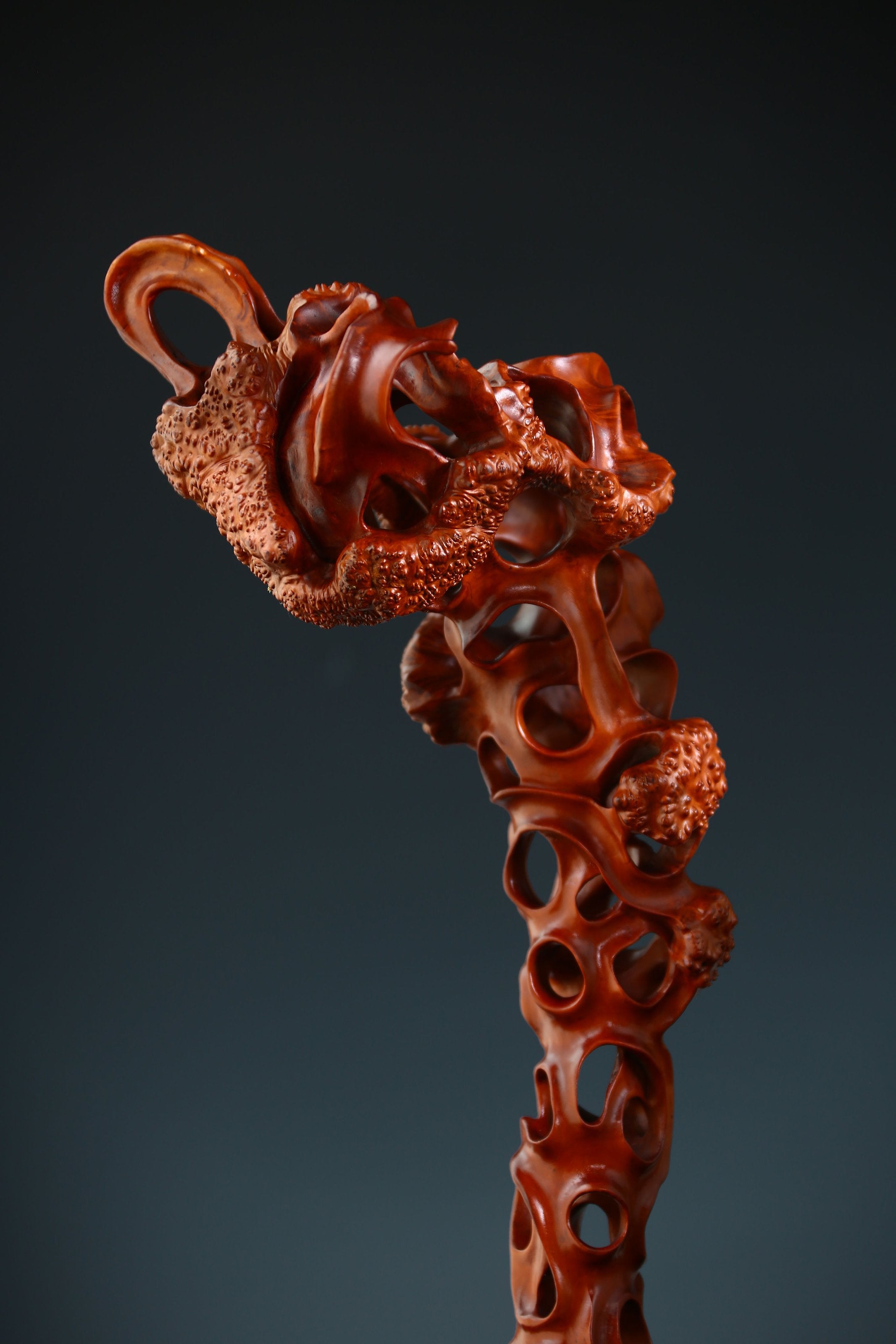 黄杨木雕立峰山子