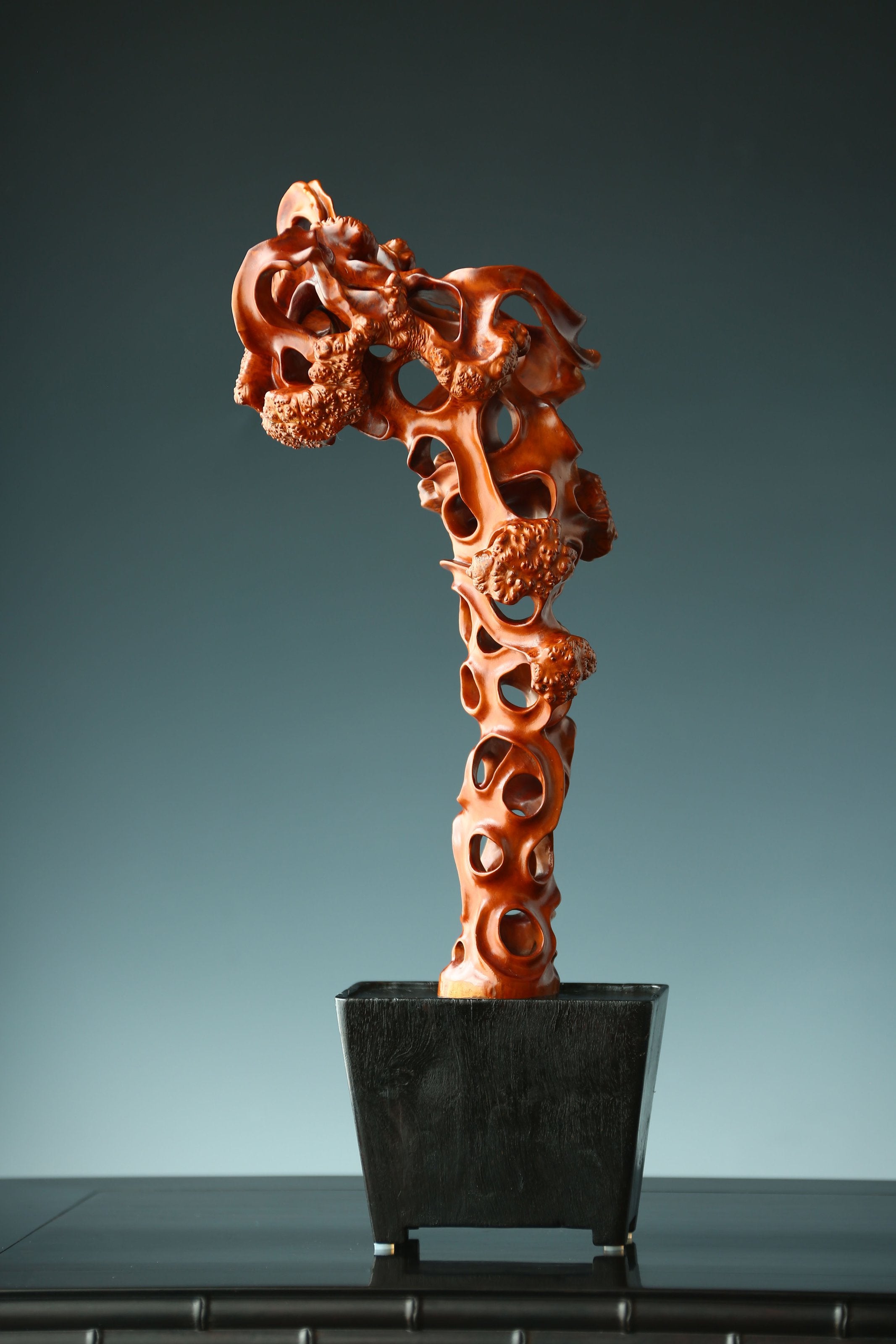 黄杨木雕立峰山子