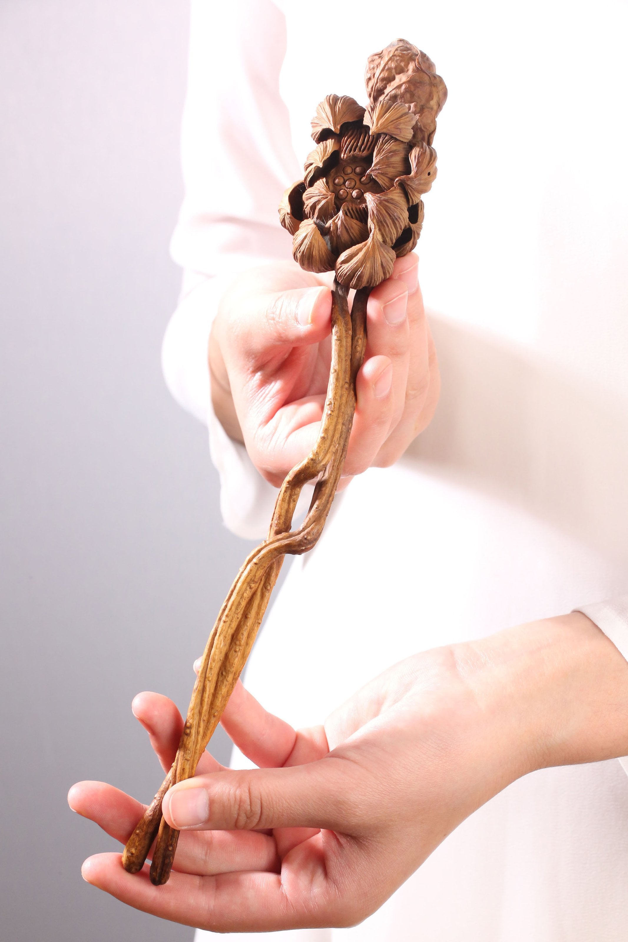 黄杨木手雕如意