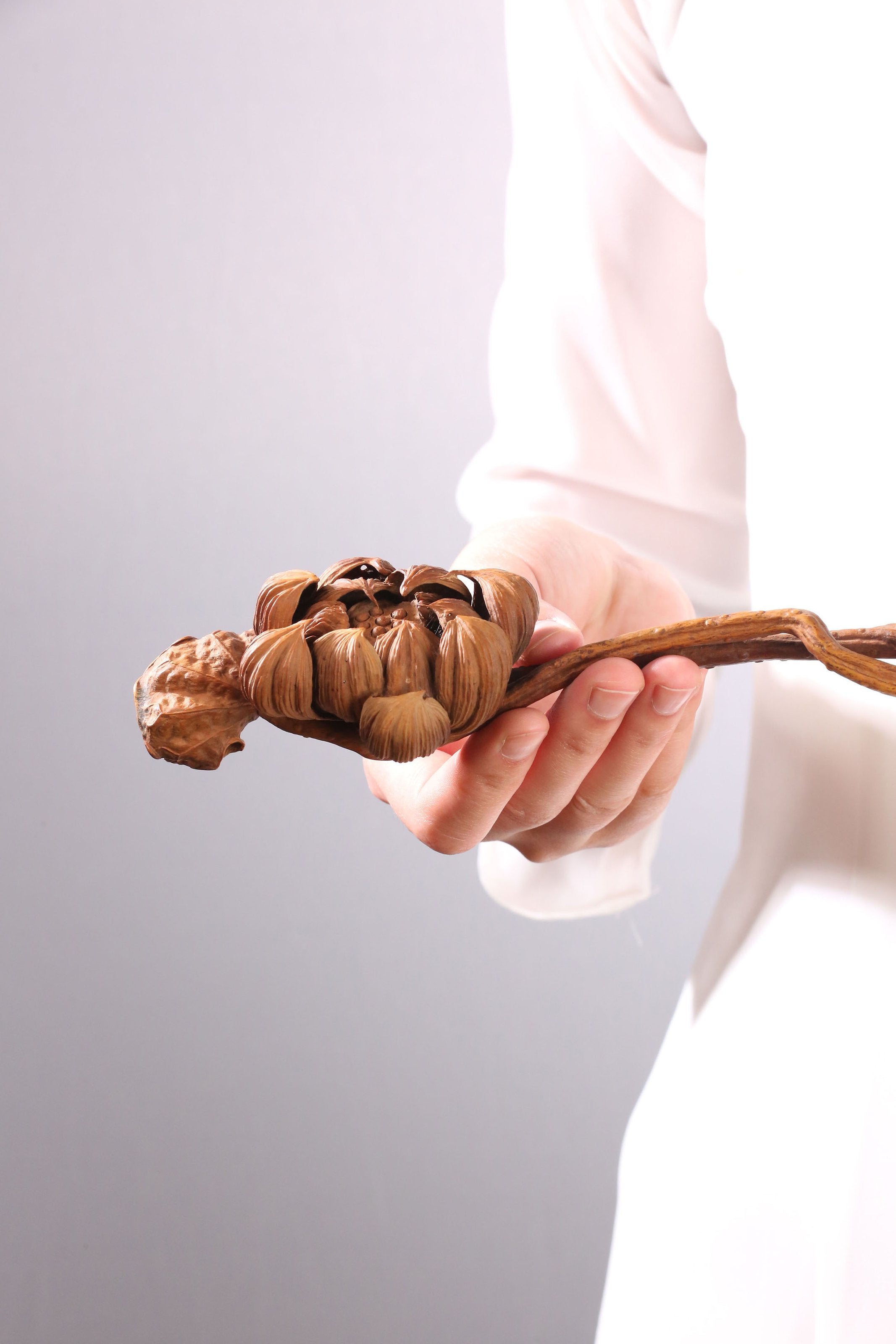 黄杨木手雕如意