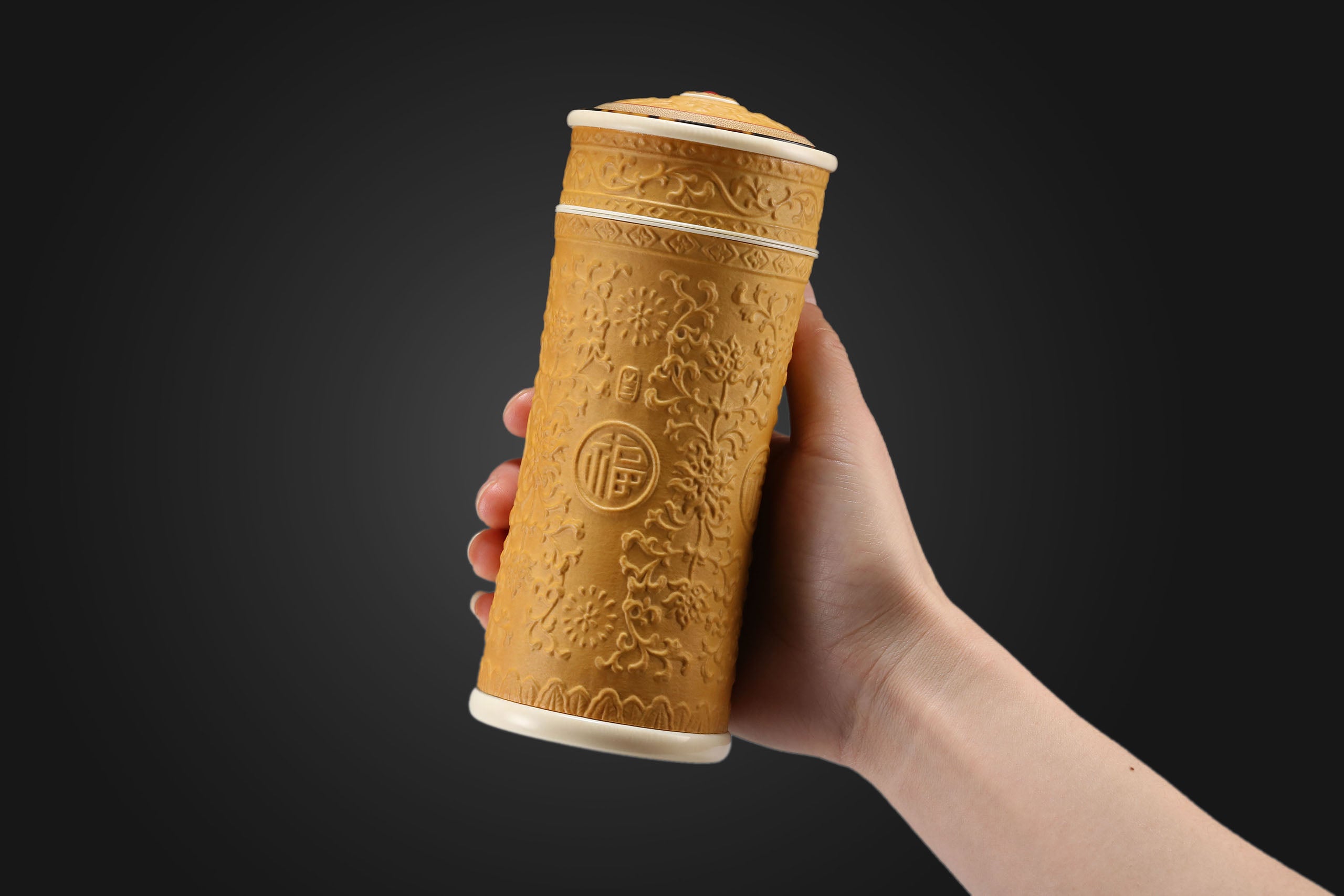 葫芦添福增寿茶叶罐