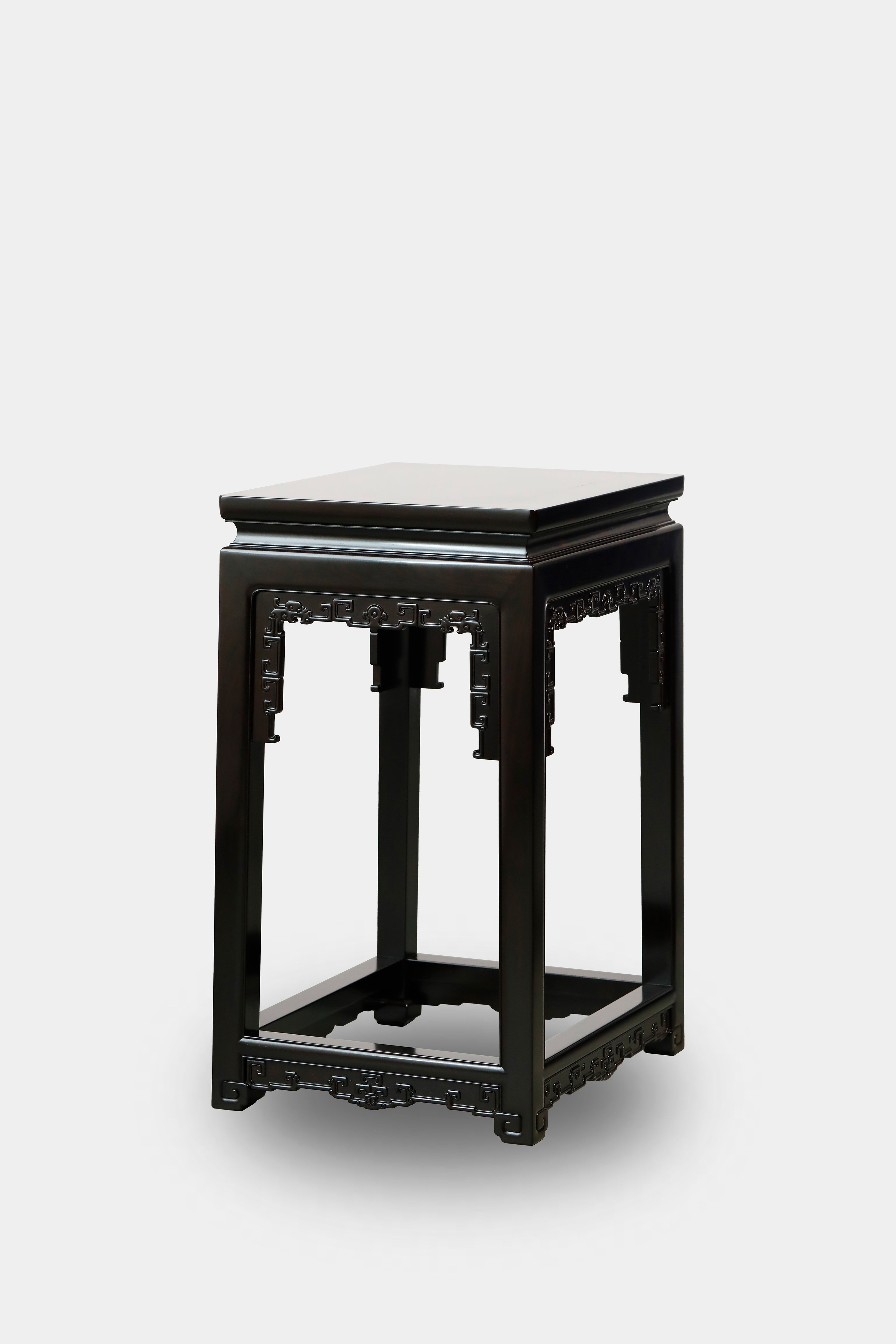 Purple sandalwood three-piece armchair set with bat and longevity motifs